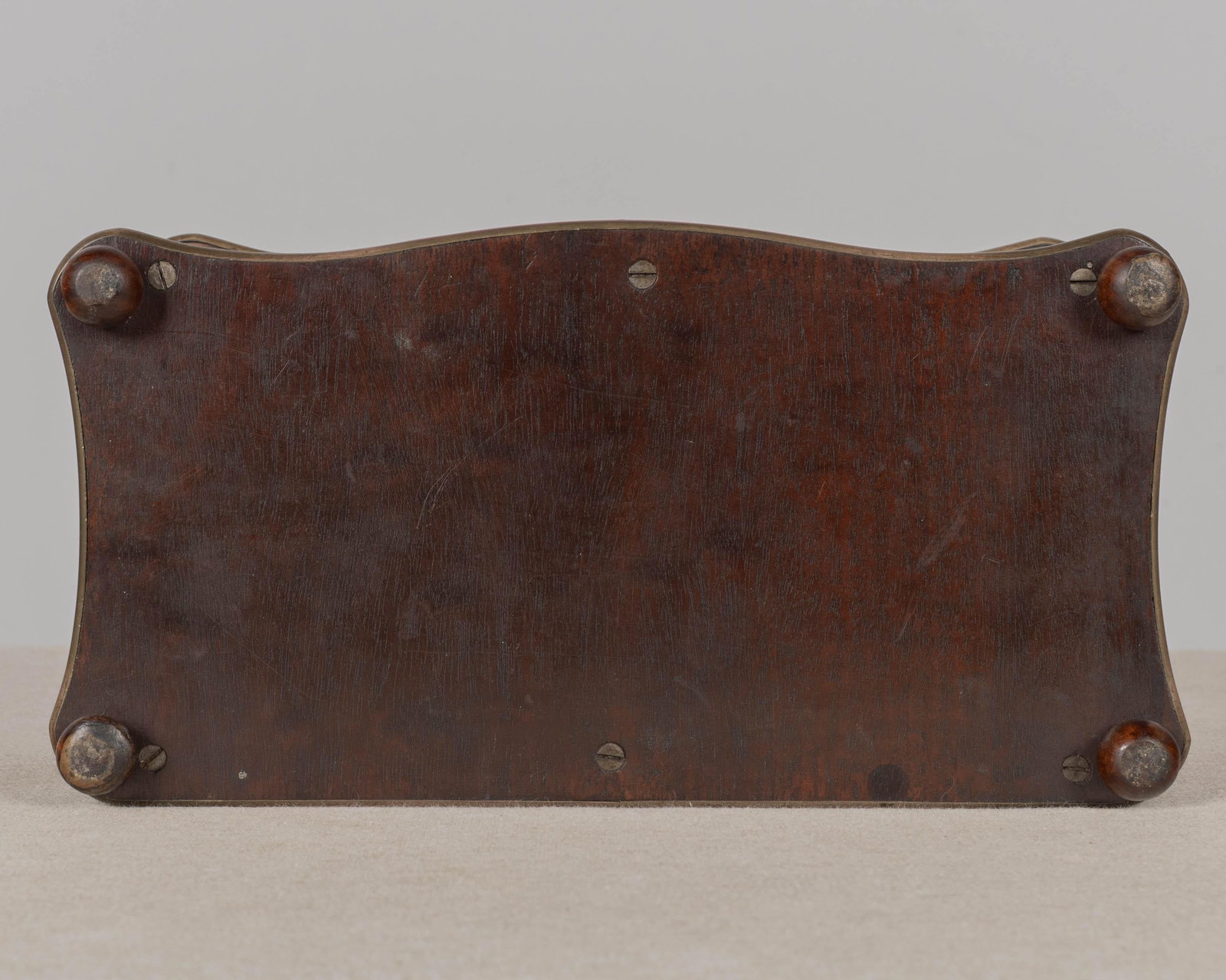 French Napoleon III Marquetry Inlaid Serpentine Form Tea Caddy Circa 1880 - 13