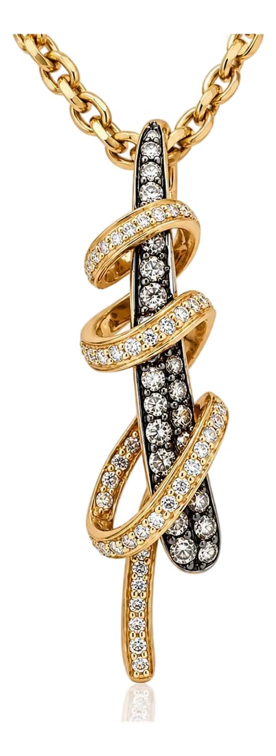 Levian Rose Gold Diamond Pendant: 14k Levian rose gold pendant with approximately 1.00 carat of white and champagne round brilliant diamonds. 4.08 grams Condition: Imperfections: No Imperfections Origin: United States Materials &