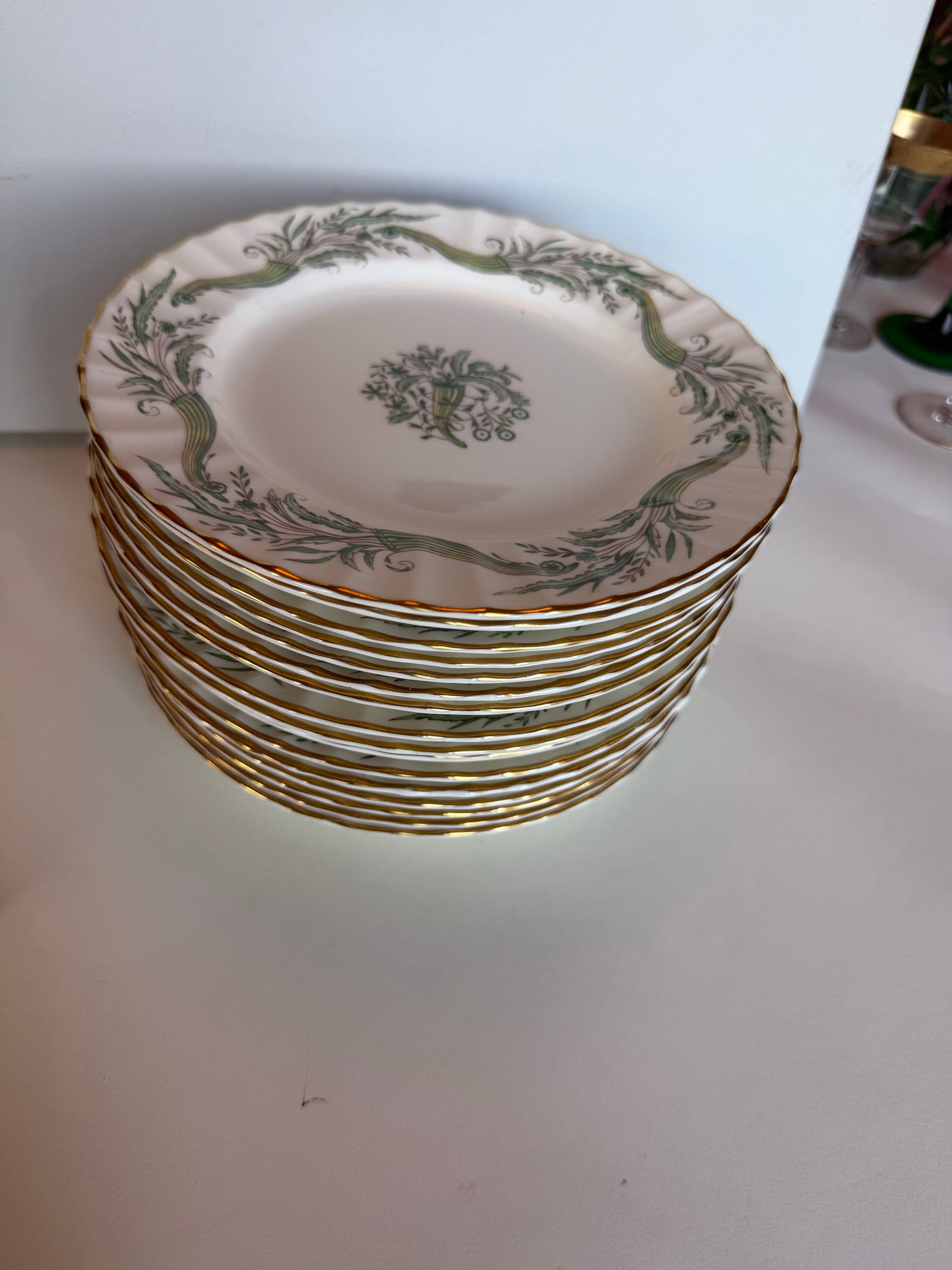 Title: Royal Worcester for Collingwood Green "Cornucopia" Bone China Dessert Plates, C. 1920s " - 4