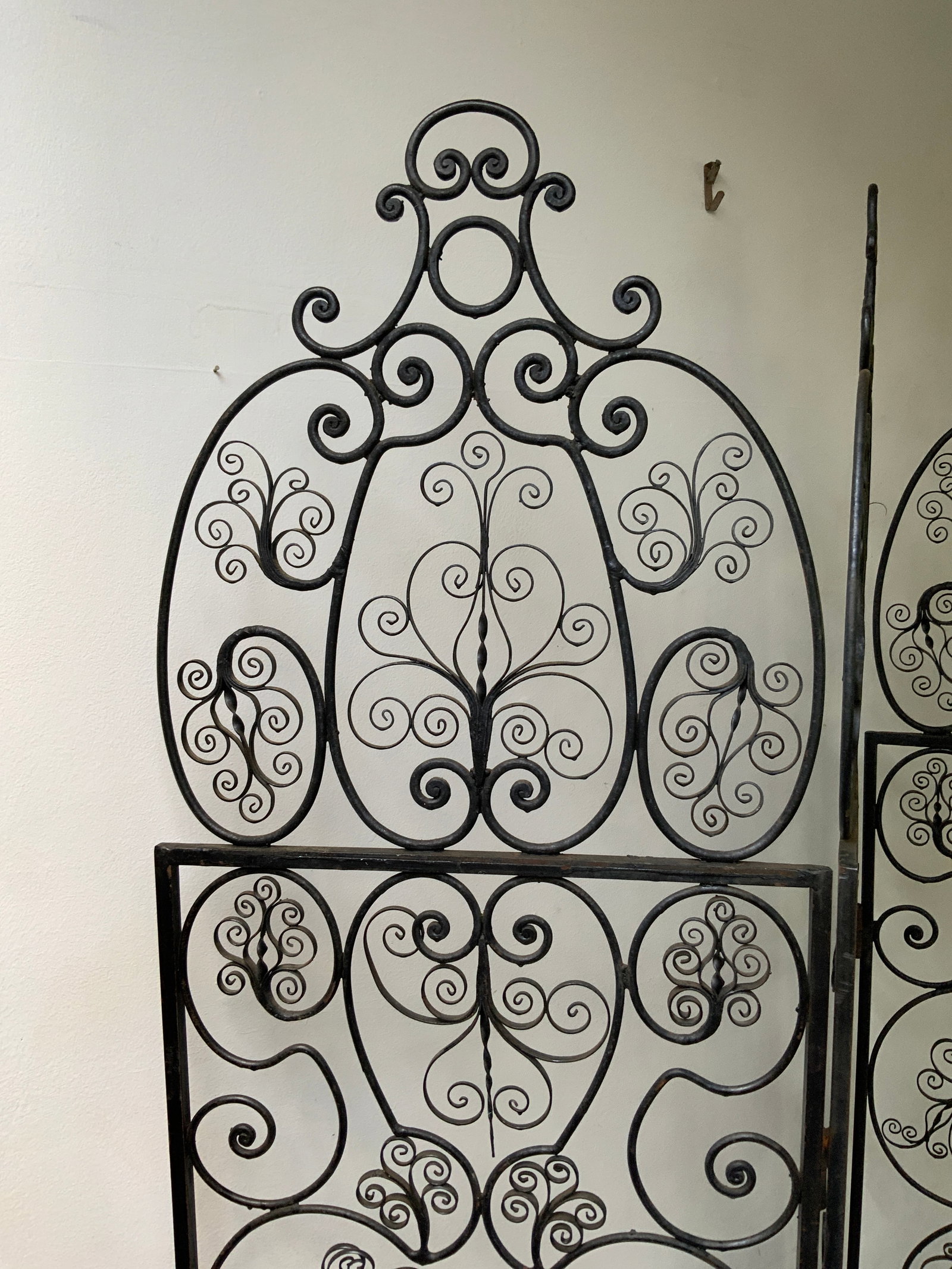 Early 20th Century Spanish Cast and Forged Iron 3 Part Folding Screen - 6