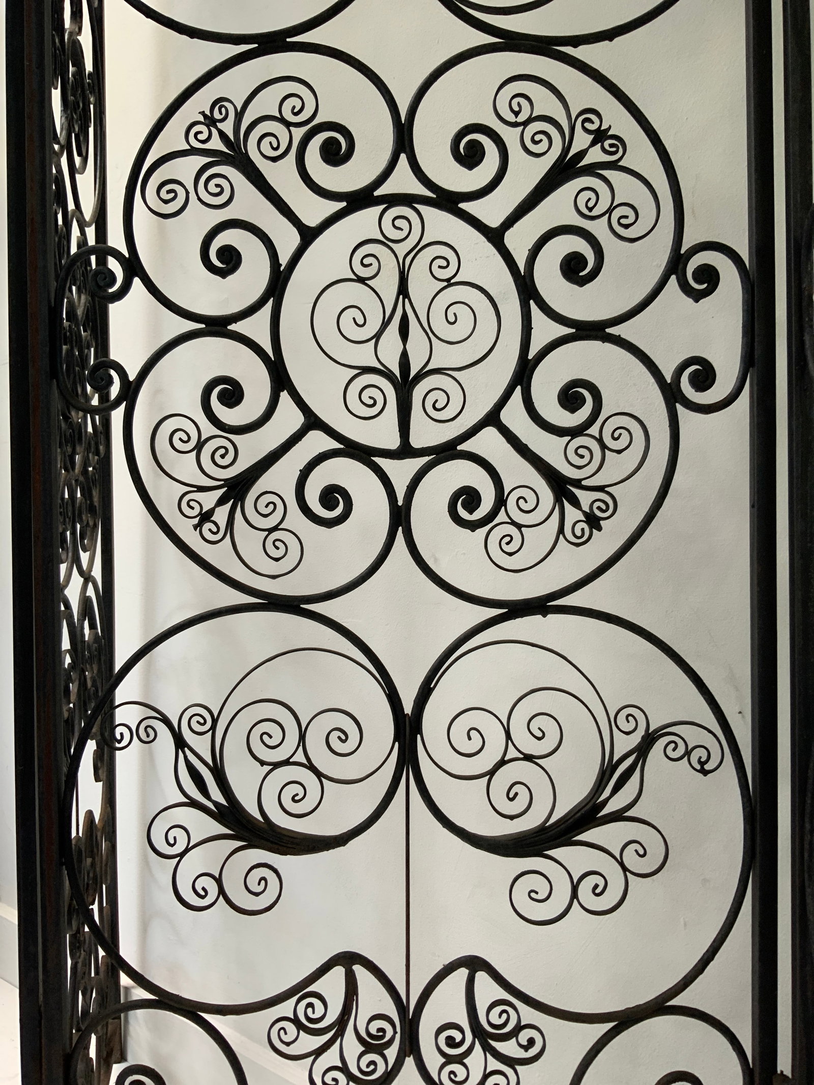 Early 20th Century Spanish Cast and Forged Iron 3 Part Folding Screen - 7