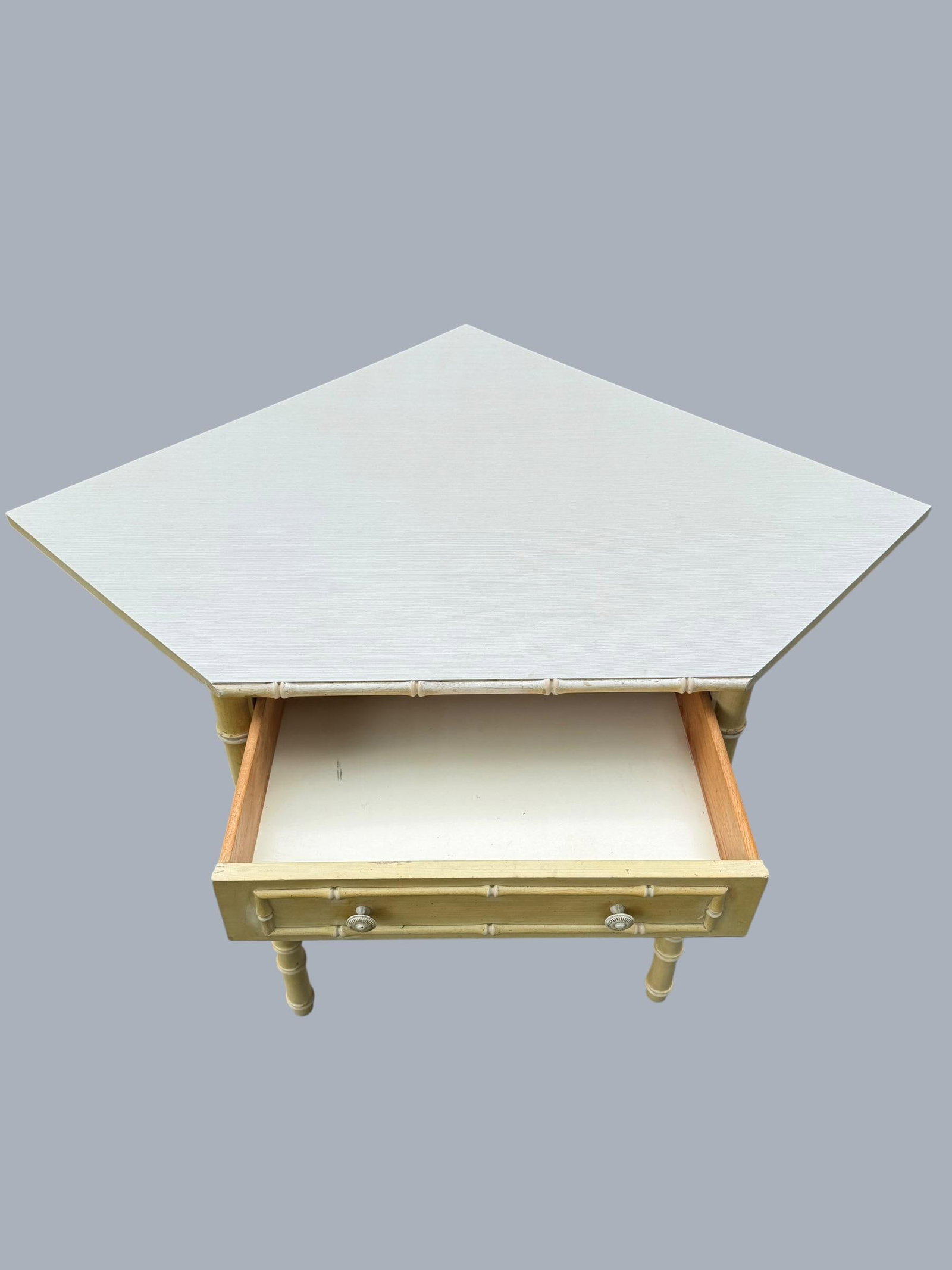 1966 Thomasville Allegro Faux Bamboo Corner Desk and Chair - 8