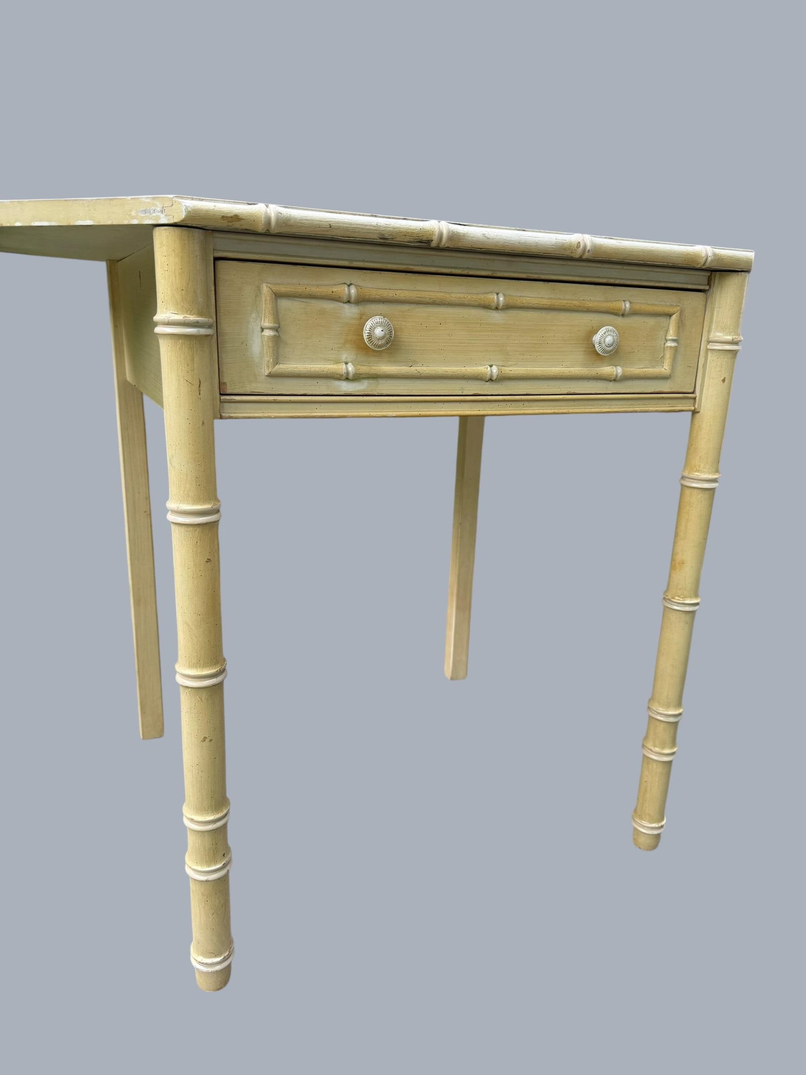 1966 Thomasville Allegro Faux Bamboo Corner Desk and Chair - 9