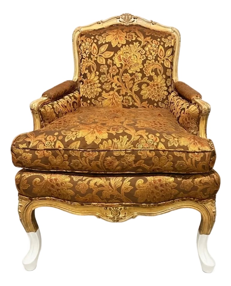 Custom Dipped Vintage Louis XV-Style Bergère Chair | Avant-Garde Modernized Vintage Accent (1 of 9)