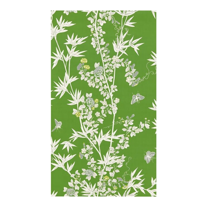 Scalamandre Jardin De Chine in Jade Green: A rare chance to acquire a substantial yardage of a sought-after designer fabric at a fraction of retail pricing. Elevate any interior with 11 yards of Scalamandre Jardine fabric in the coveted Jade g