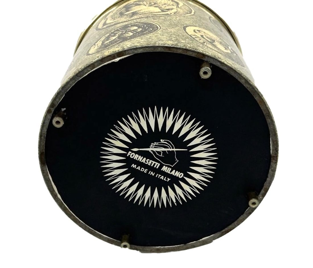 1960s Piero Fornasetti Ice Bucket & Cover With Coin Design - 8