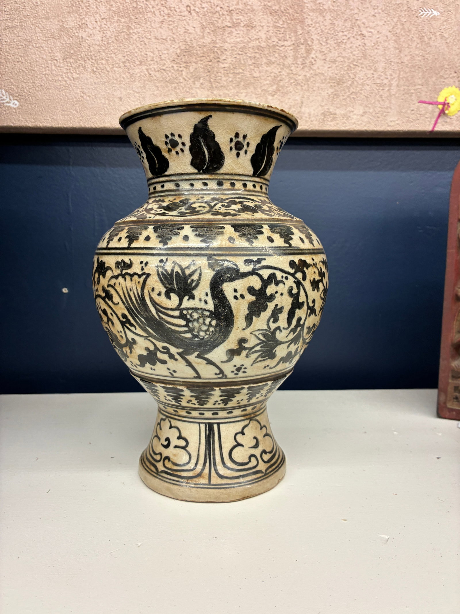 16 Century Sukotai Vase Hamsa Motif - 4