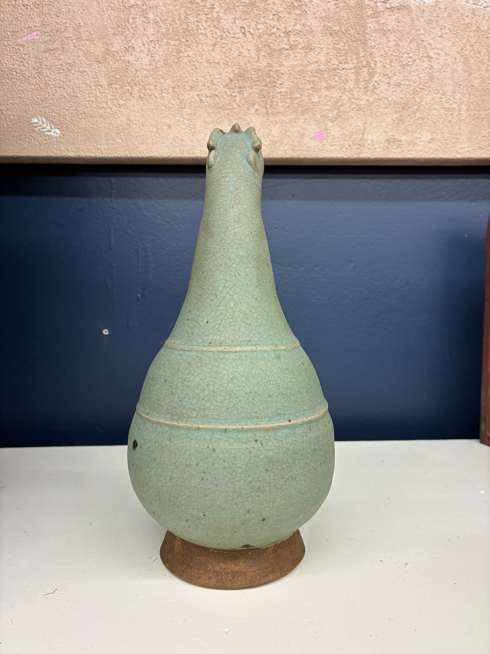 Thai Sawanghalok Celadon Ewer 16th Century W Hamsa Bird Head Mouth - 7