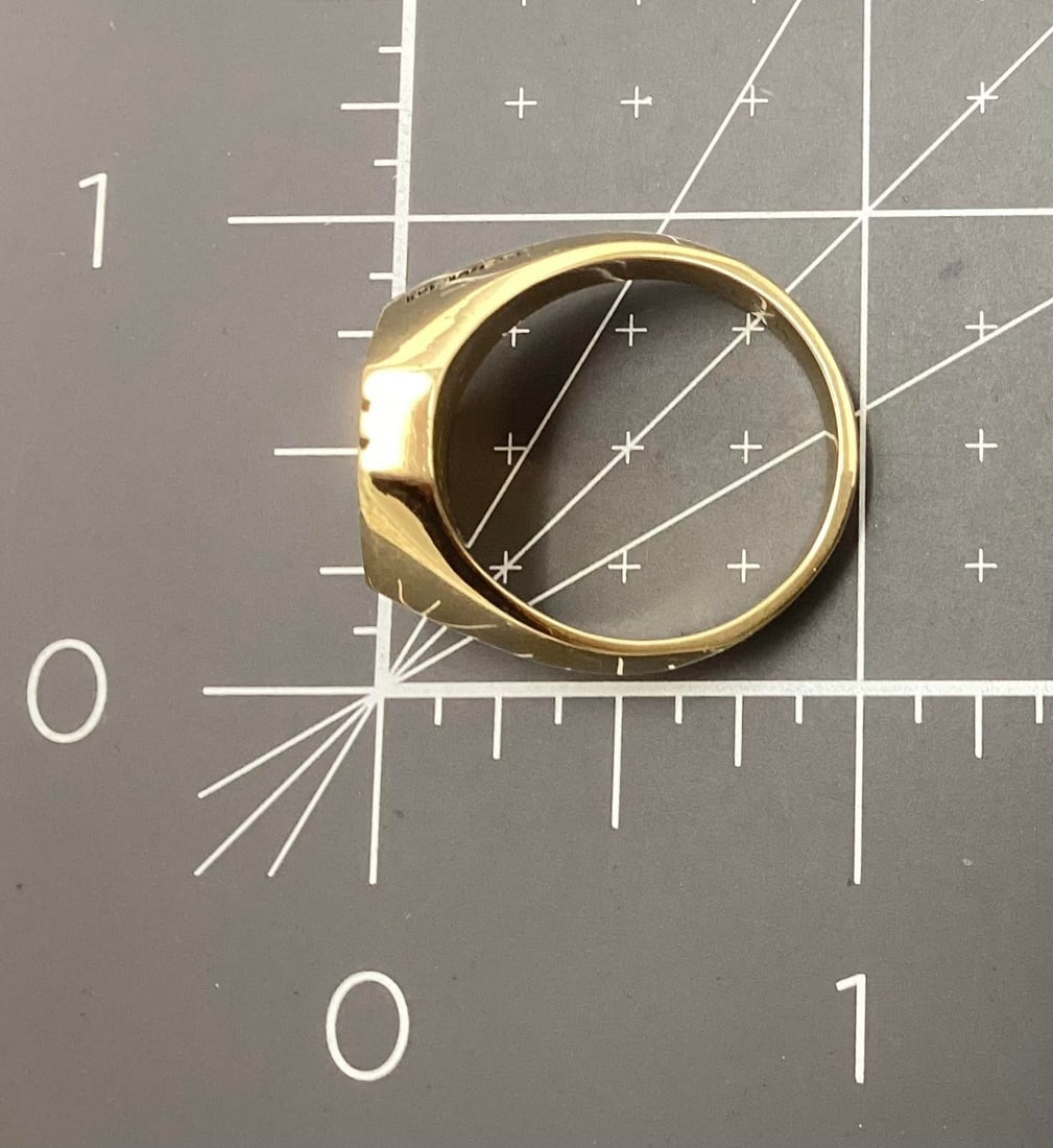 14k Gold and Diamond Us West Service Award Ring, Size 9.25 - 3