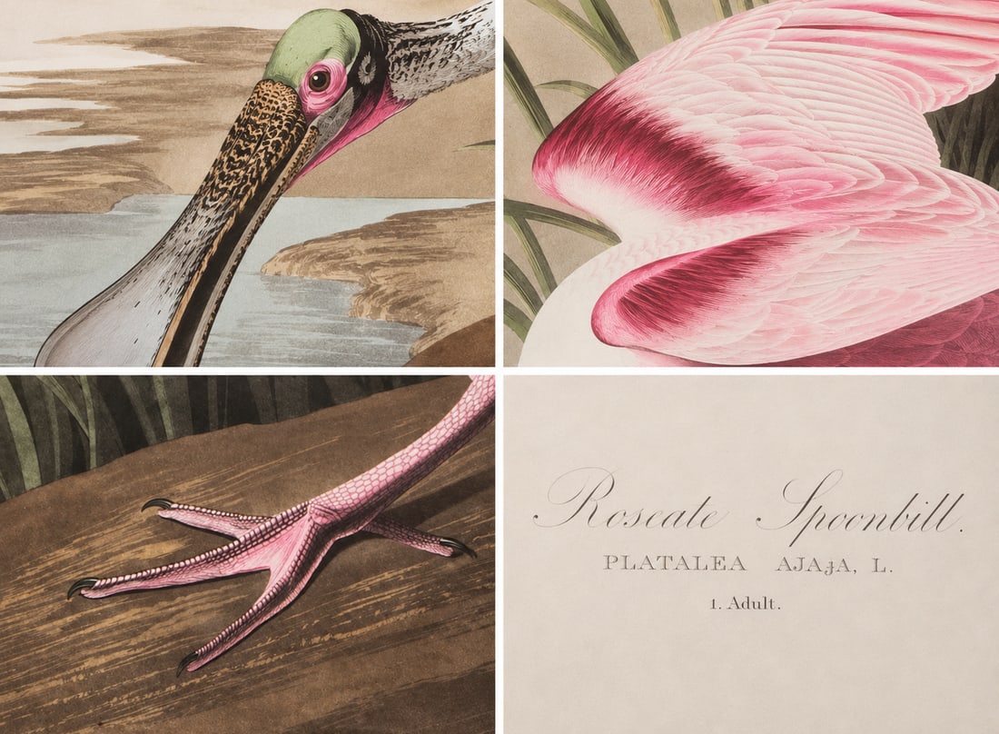 1980s The Abbeville Press Edition of the Roseate Spoonbill (Plate 321) From the Birds of America by - 6