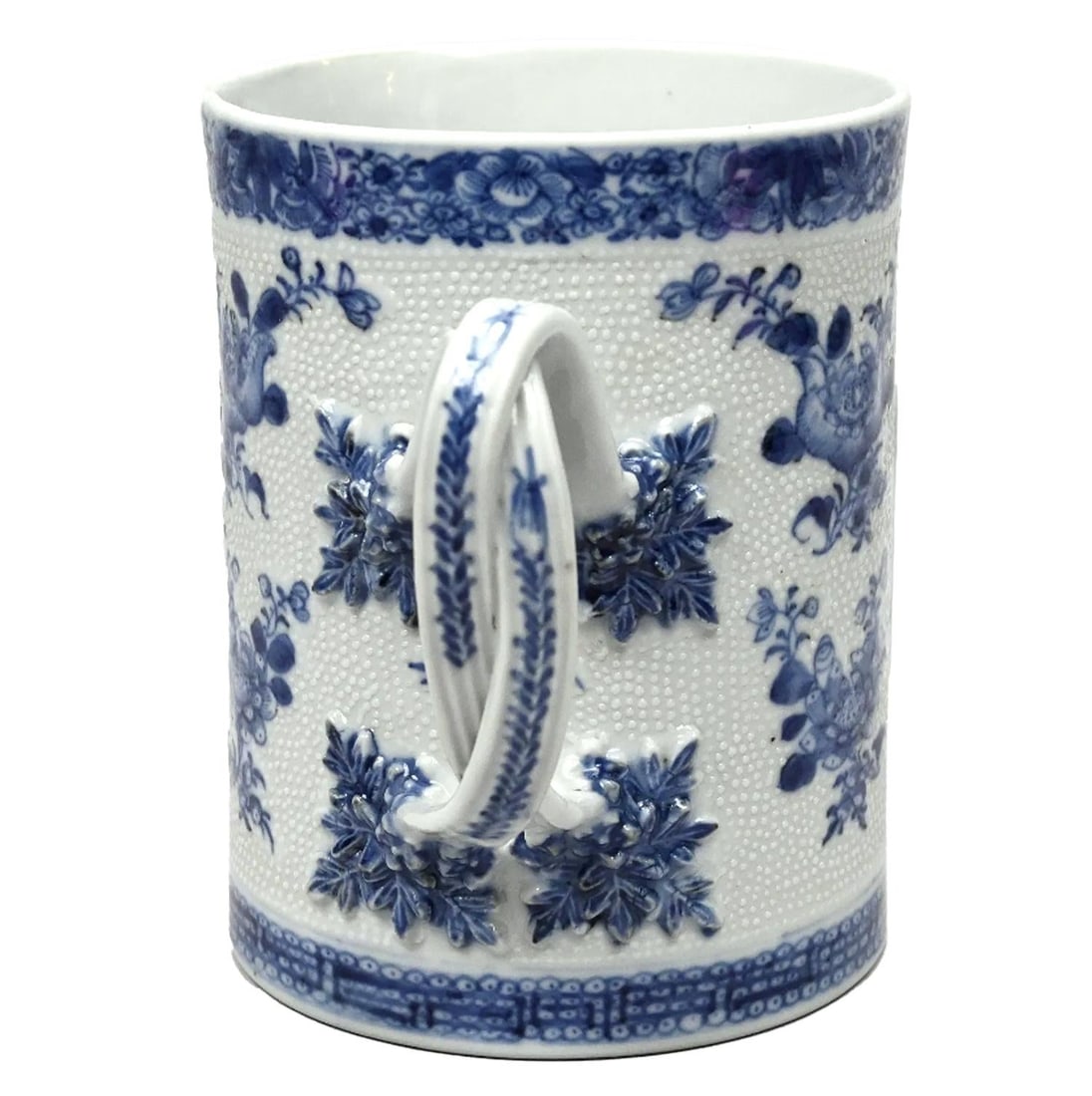 River Scenes in Cobalt: An 18th-Century Chinese Export Porcelain Tankard - 5