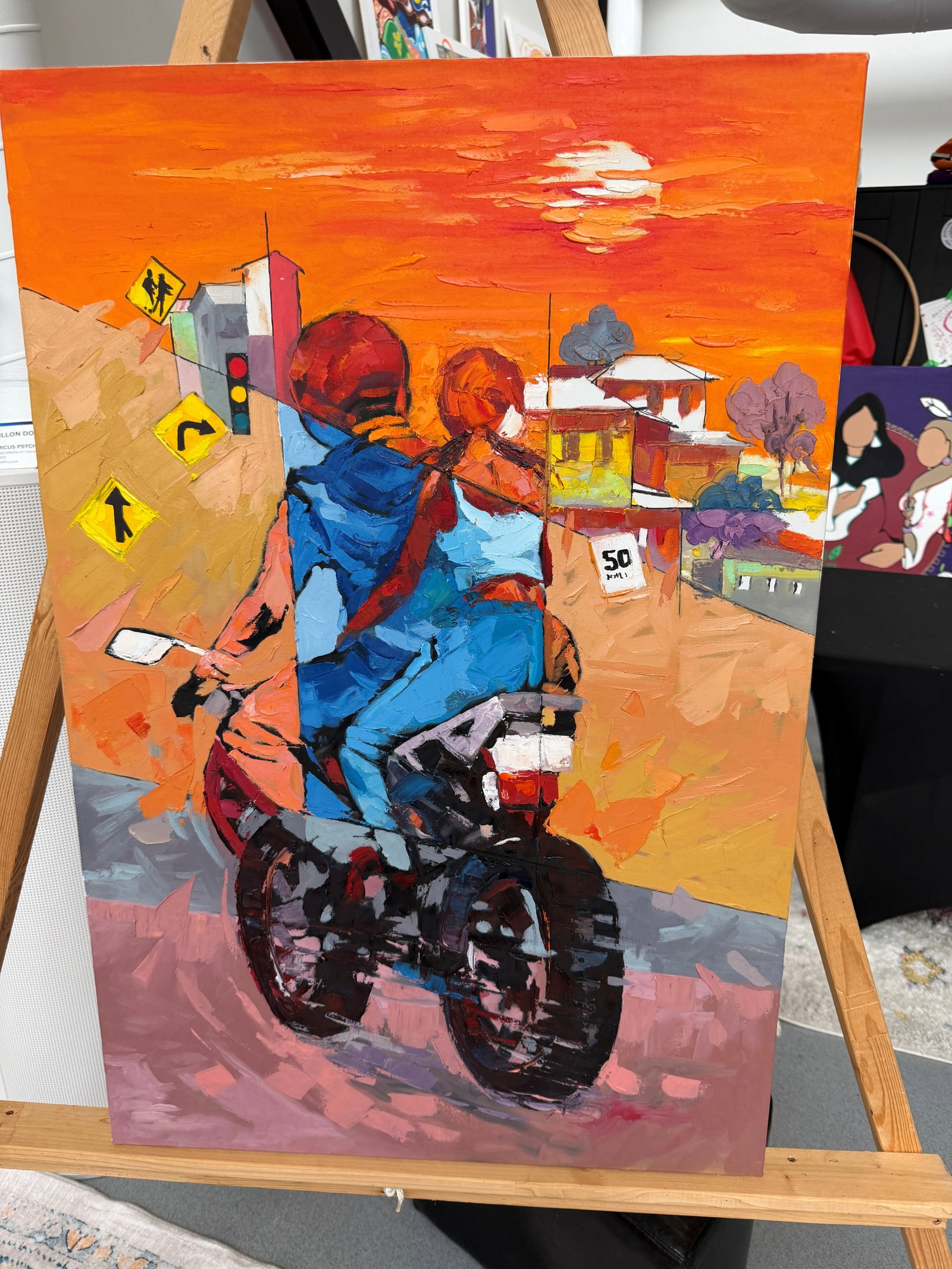 Together Towards Tomorrow, Oil on Canvas, Godfrey Afebuame (2026) - 3
