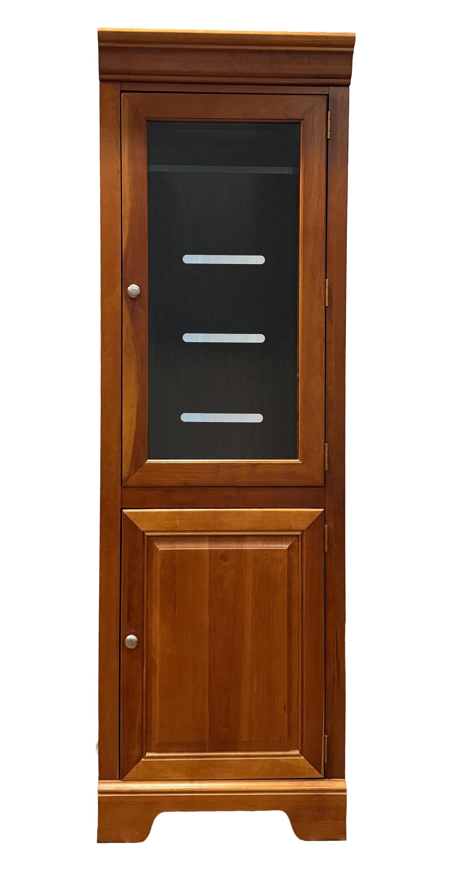 1990s Stanley Furniture Glass Door Media / Entertainment Cabinet - Model 0001, - 2