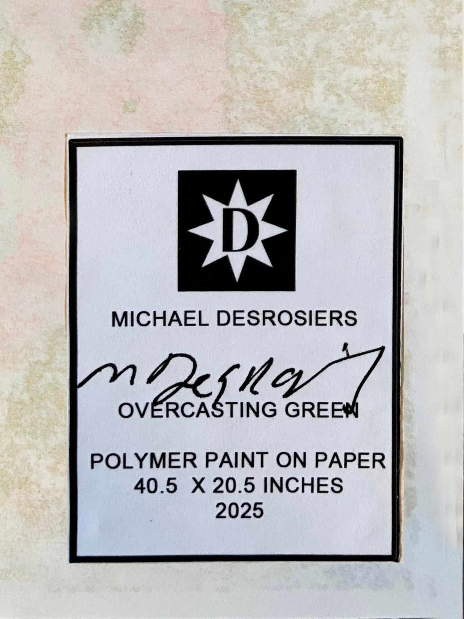 Overcasting Green by Michael DesRosiers Acrylic Paint on Paper (2025) - 5