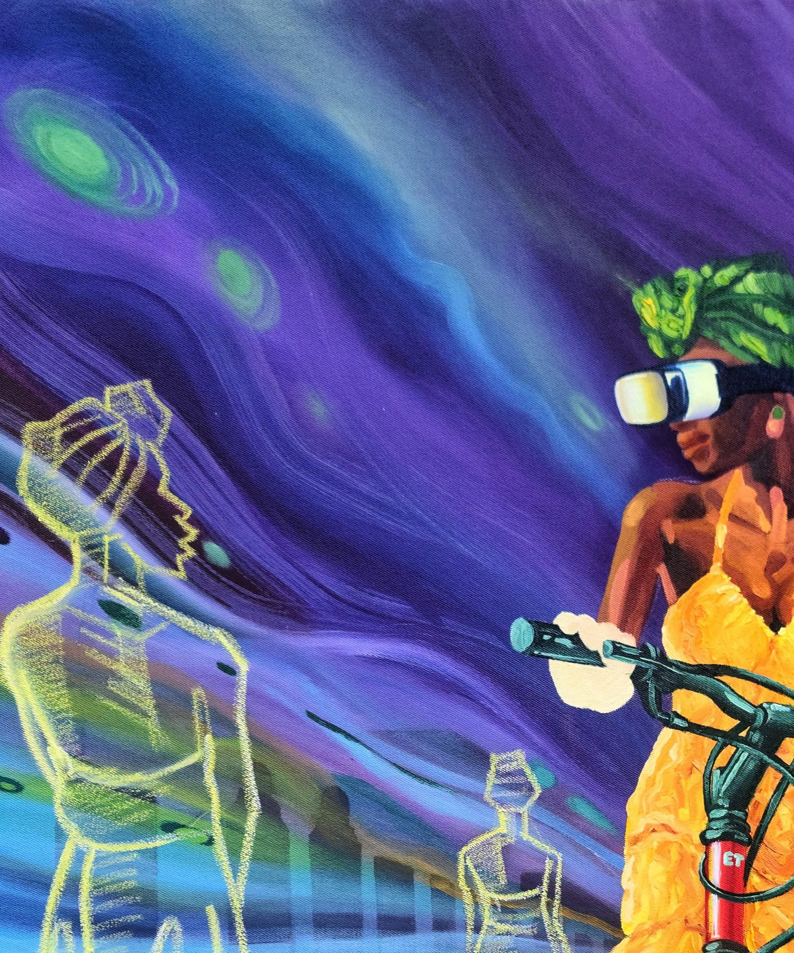 Angels in Puerto Rico (Passenger Seat), Oil and Acrylic on Canvas, 2023 - 3