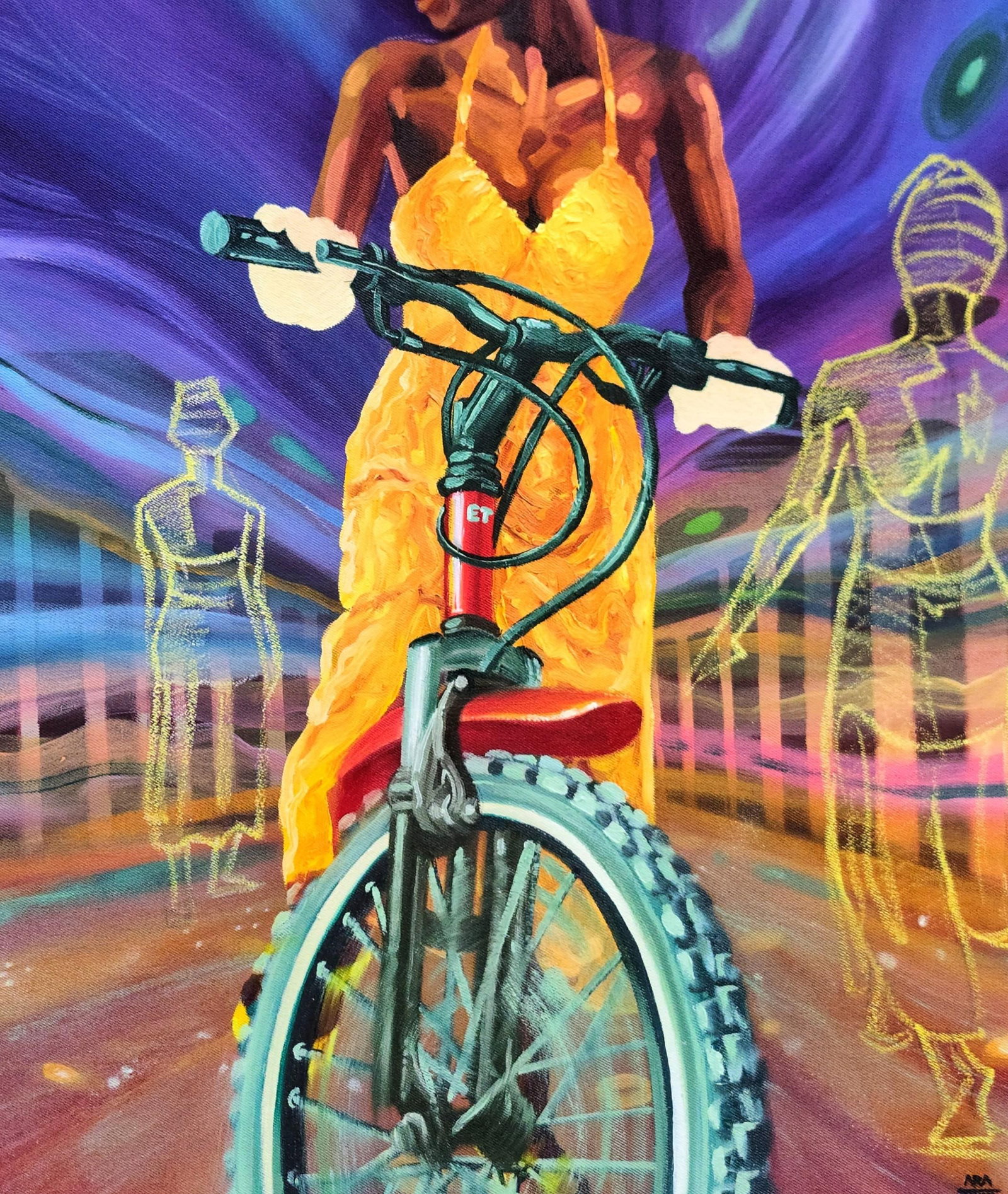 Angels in Puerto Rico (Passenger Seat), Oil and Acrylic on Canvas, 2023 - 4