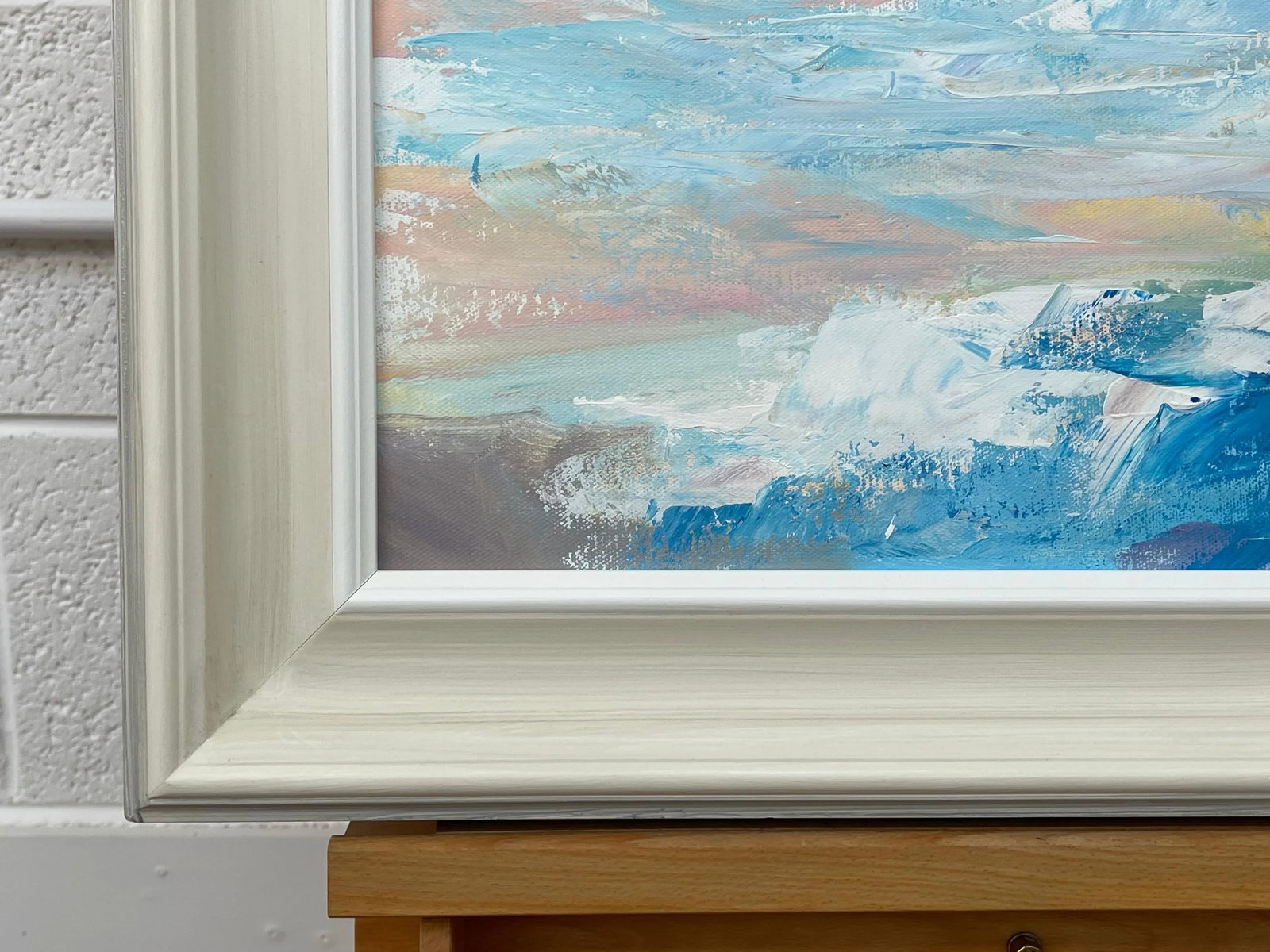 Serene Abstract Impressionist Seascape Landscape by Contemporary British Artist, 2022 - 12