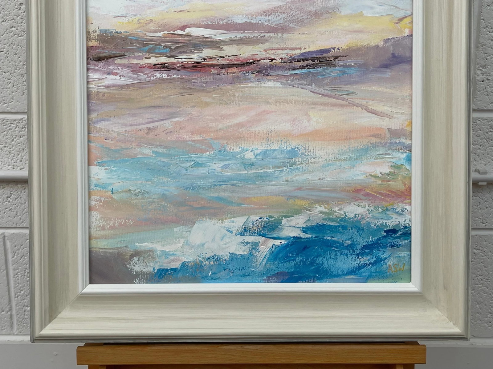 Serene Abstract Impressionist Seascape Landscape by Contemporary British Artist, 2022 - 6