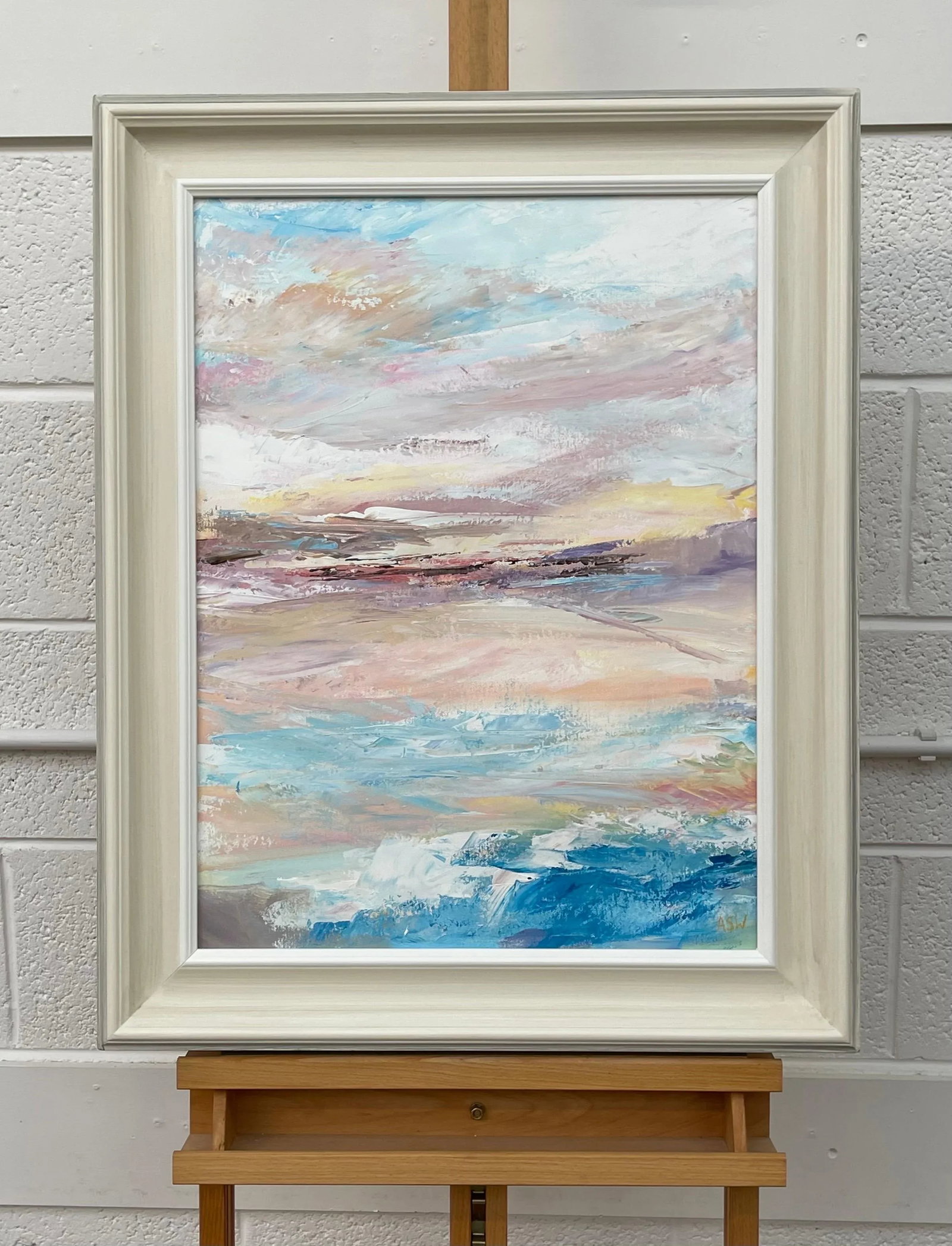 Serene Abstract Impressionist Seascape Landscape by Contemporary British Artist, 2022 - 8