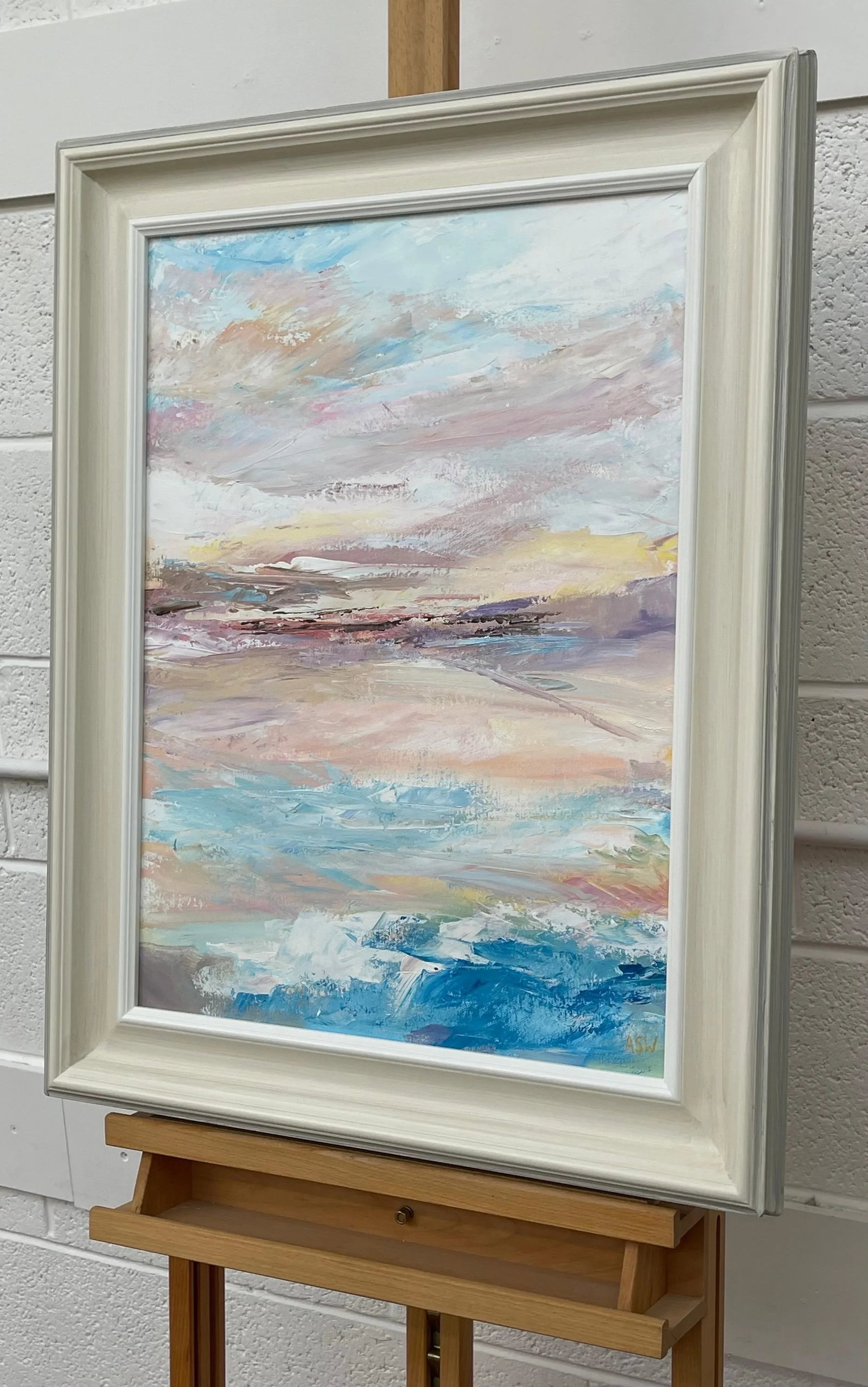 Serene Abstract Impressionist Seascape Landscape by Contemporary British Artist, 2022 - 9