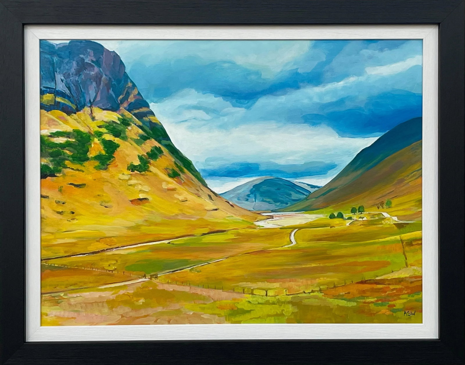 Colourful Abstract Landscape Painting of Scottish Highlands Contemporary Artist - 11