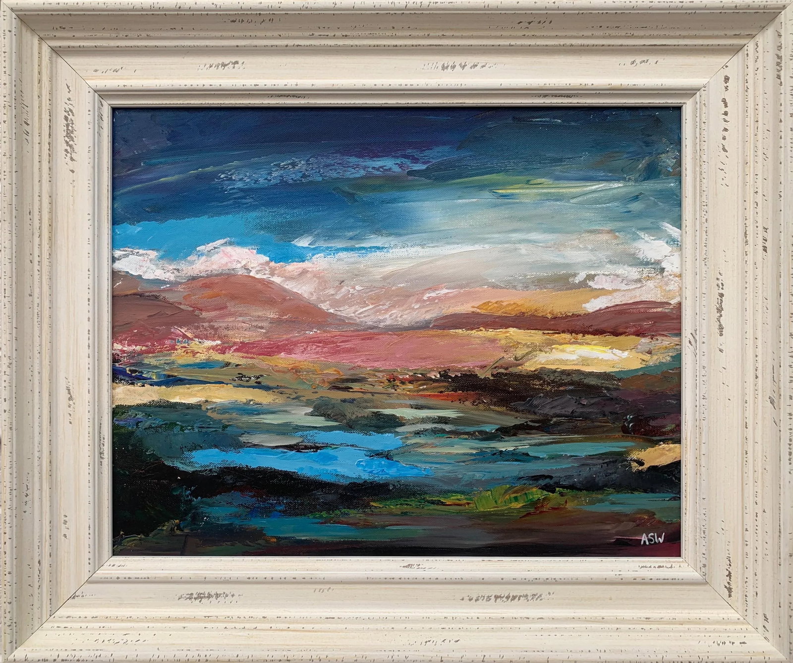 Colourful Expressive Abstract Mountain Landscape by Contemporary British Artist - 13