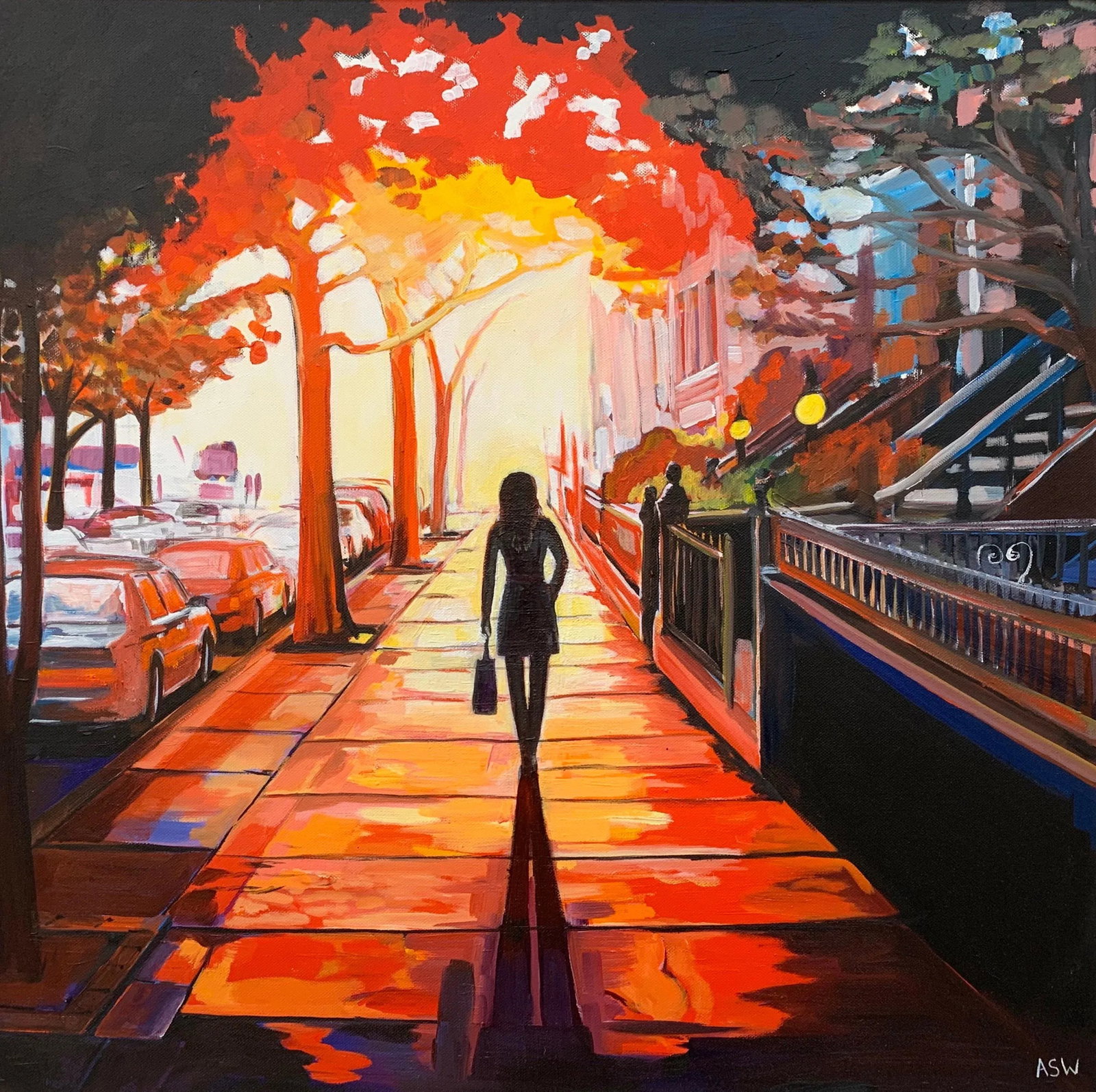 Angela Wakefield, New York Sunshine Figurative Cityscape Painting British Urban Landscape Artist, 20 - 9