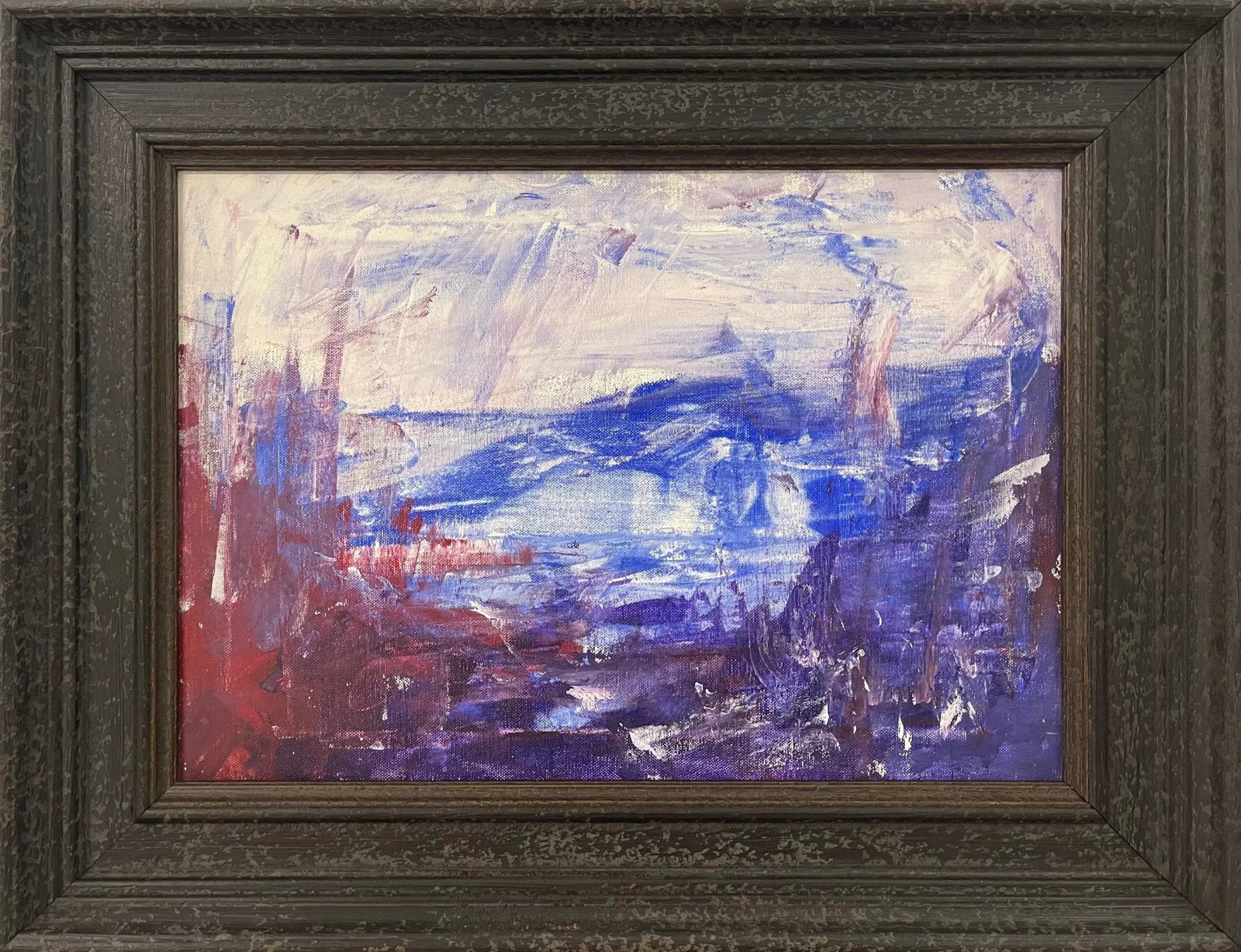 Blue Mountain Abstract Expressionist Painting by Contemporary British Artist - 11