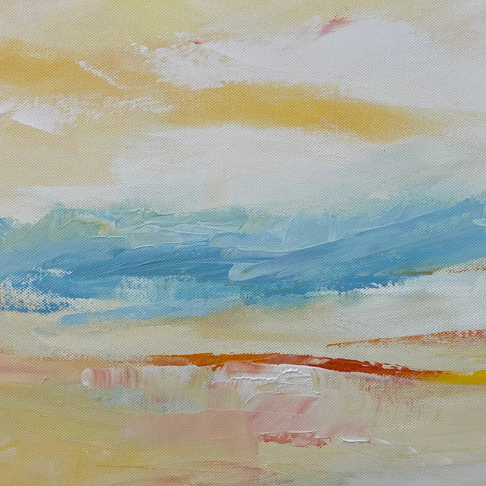 Serene Abstract Impressionist Seascape Landscape by Contemporary British Artist, 2022 - 3