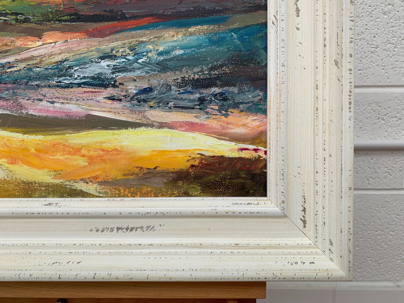 Colourful English Moor Landscape With Pink Sky by Contemporary British Artist, 2020 - 5