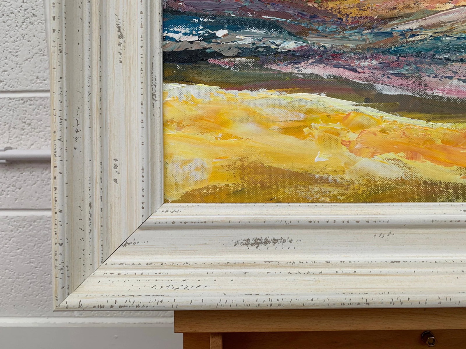 Colourful English Moor Landscape With Pink Sky by Contemporary British Artist, 2020 - 7