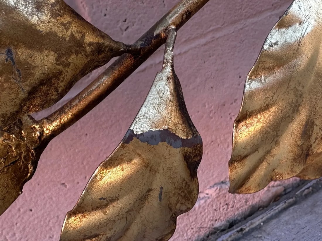 Vintage Hollywood Regency Hans Kogl Gilt Gold Leaf Wall Sconce - 8