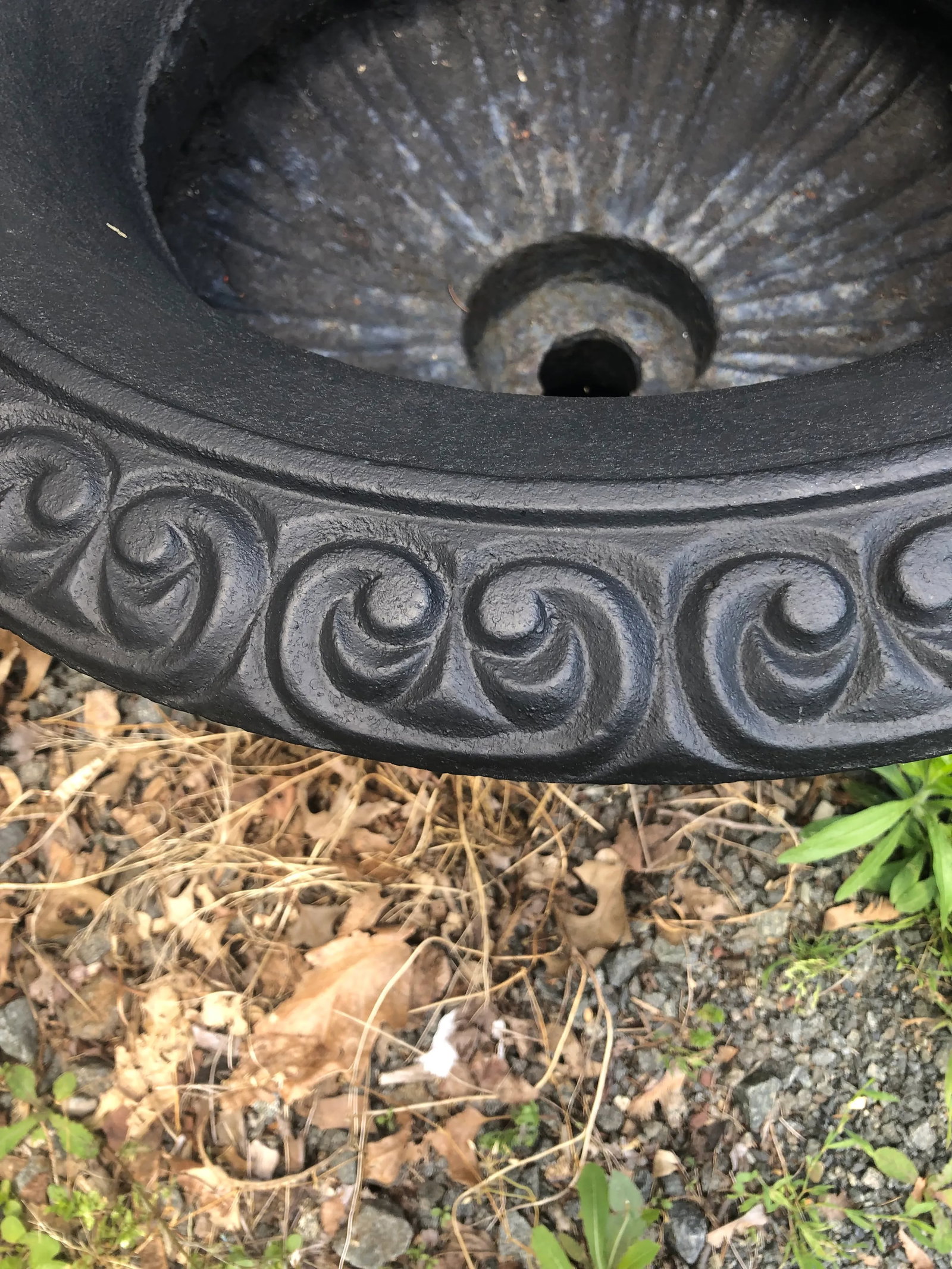 Neoclassical Newly Painted Black Garden Planters Urns With Fancy Handles -A Pair - 10