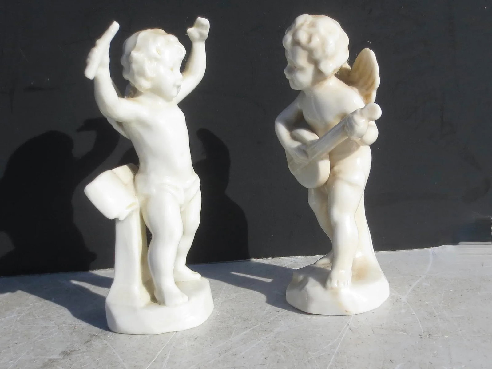 Pair of German Porcelain Putti Musicians - a Pair of 2 - 5