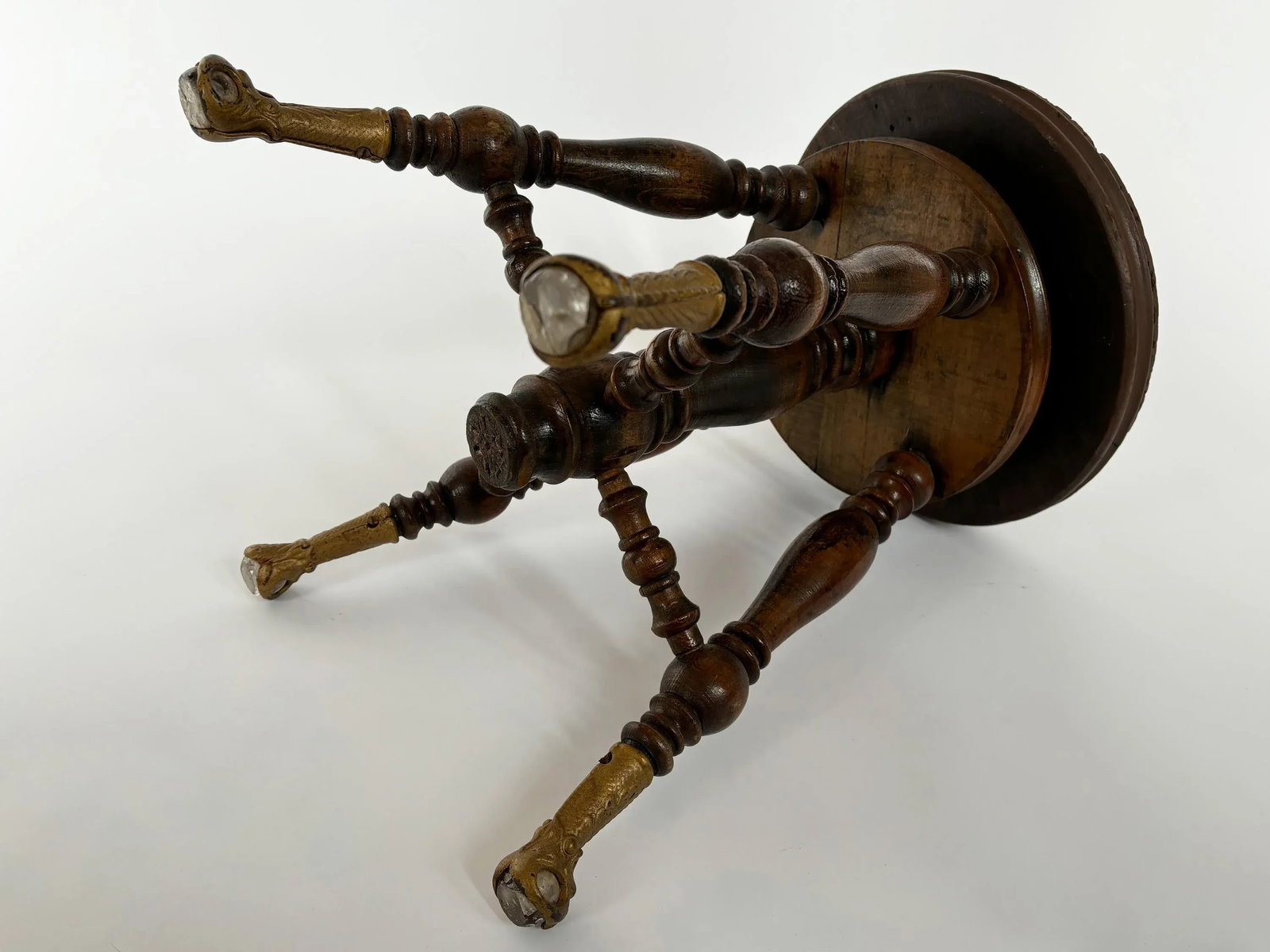 1900s Antique Victorian Style Wood Piano Stool - 9