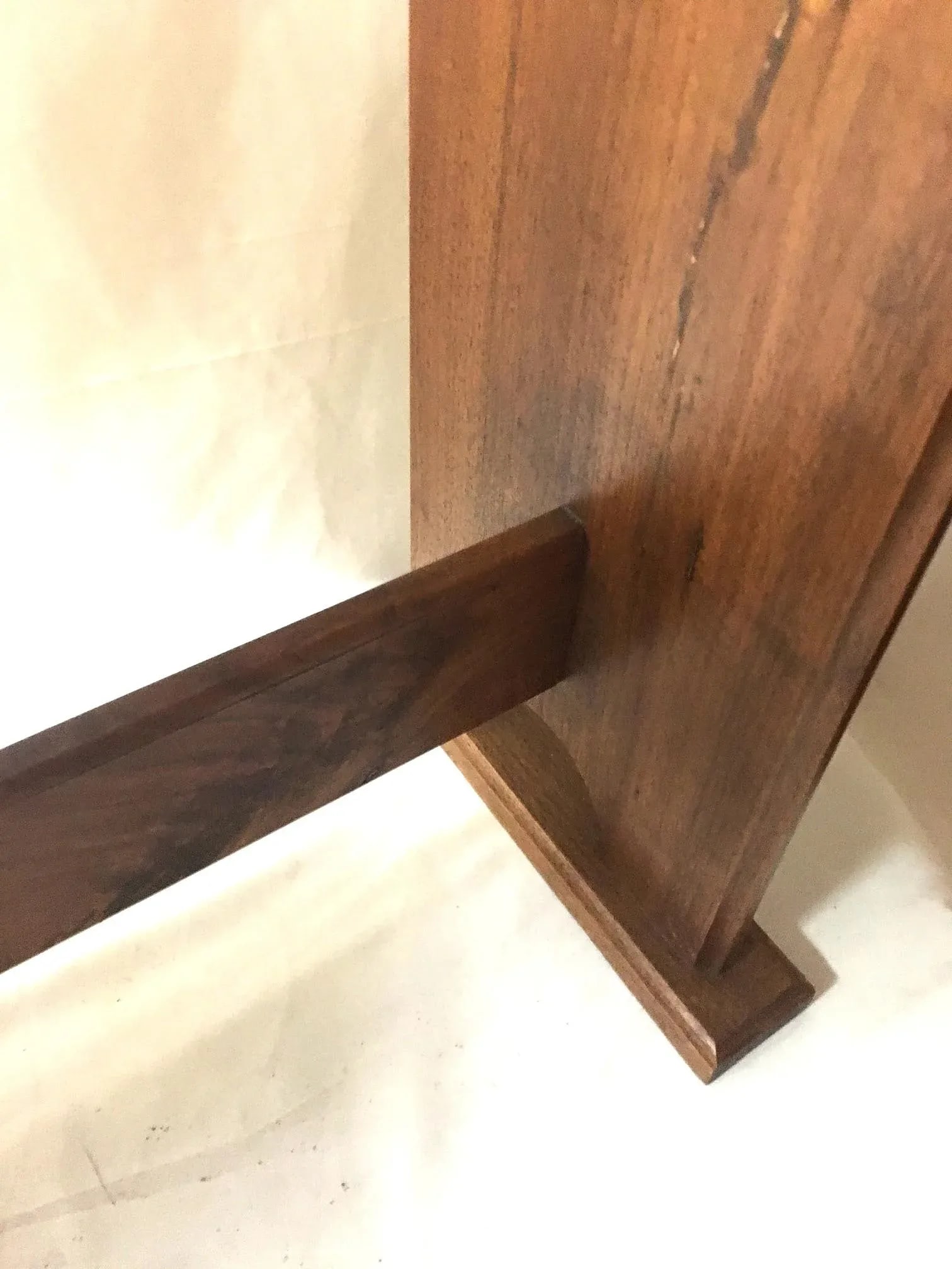 Early American Style Walnut Quilt Rack With Heart Motif - 3