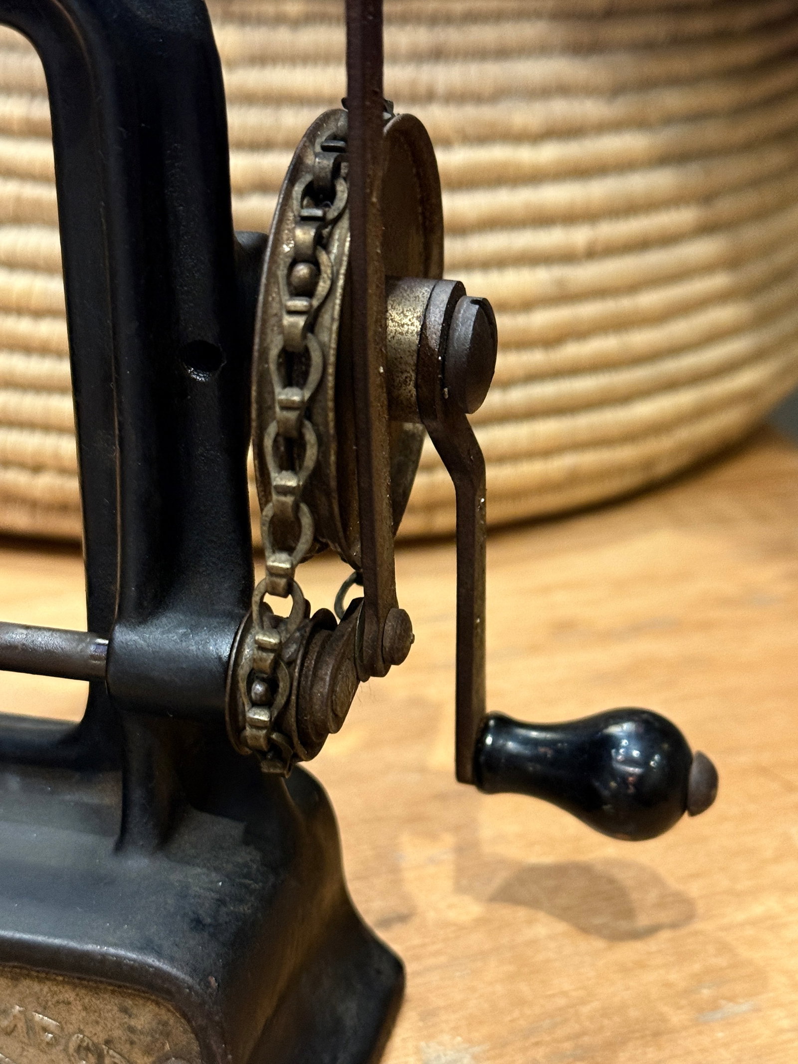 Smith & Egge "Little Comfort" Cast Iron Chain Drive Sewing Machine c.1896 - 6