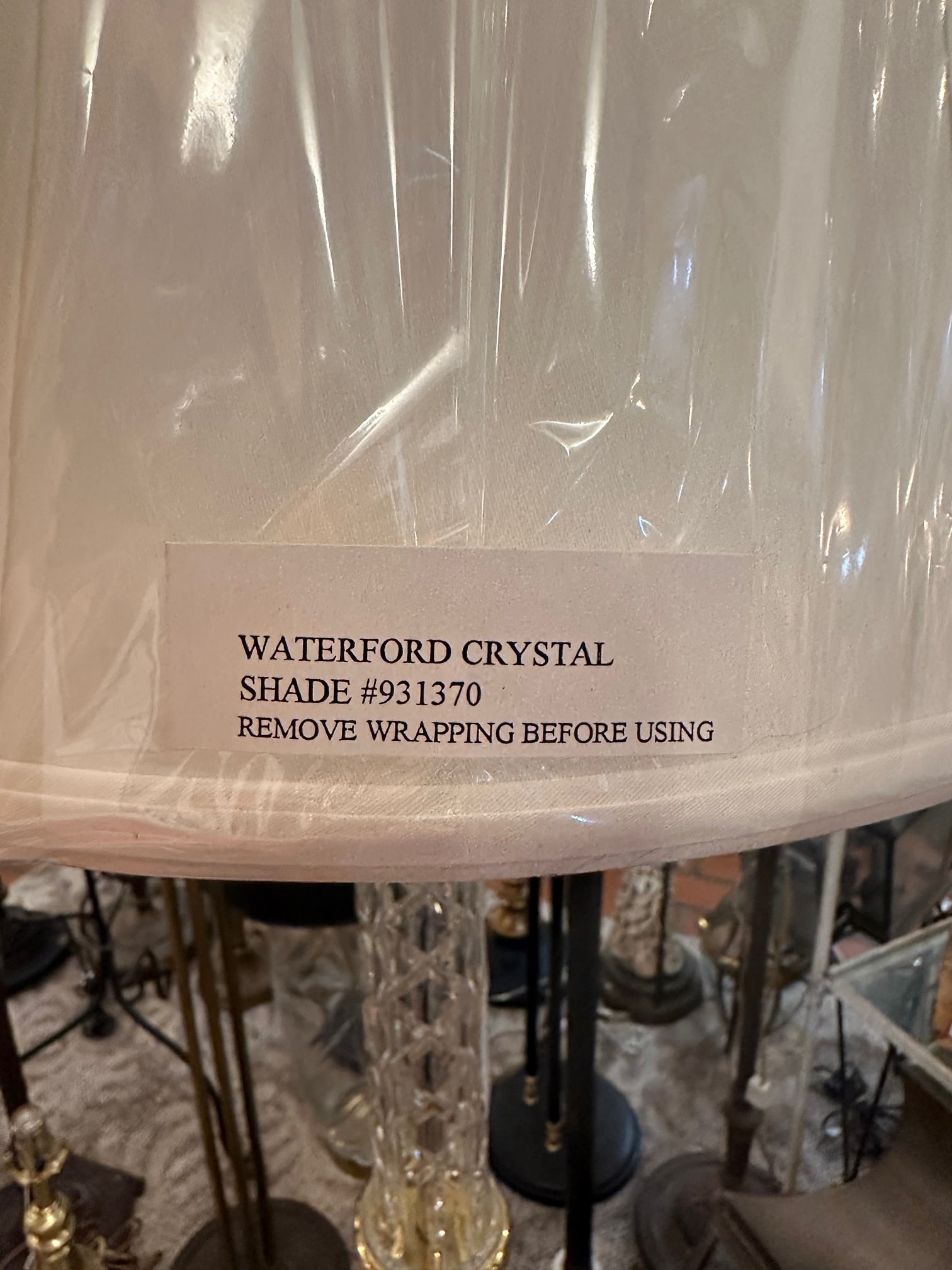 Waterford Crystal Floor Lamp With Brass Details - 12