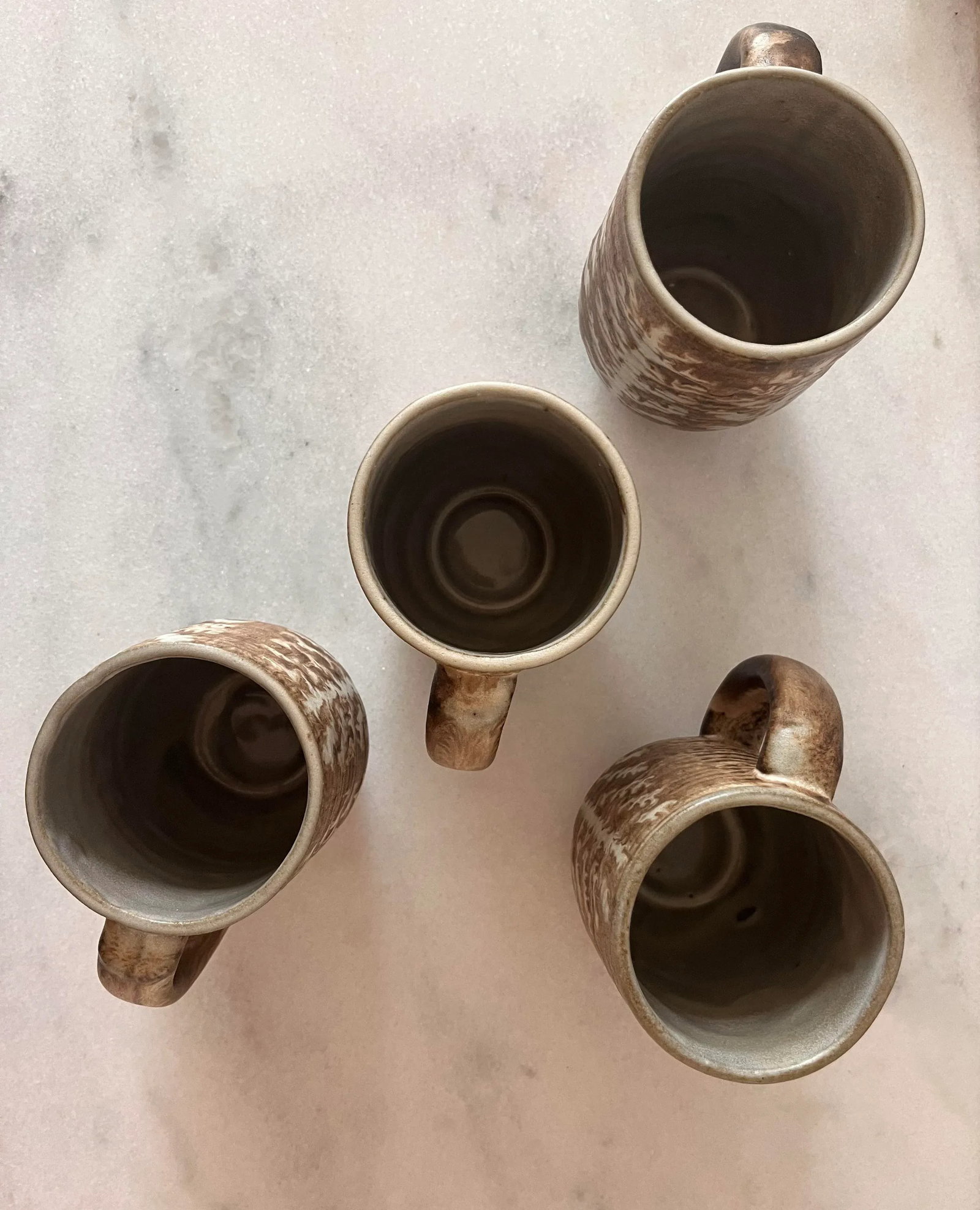 Set of 4 Mid Century Ceramic Glazed Stoneware Coffee Mugs by Design Technics - 10
