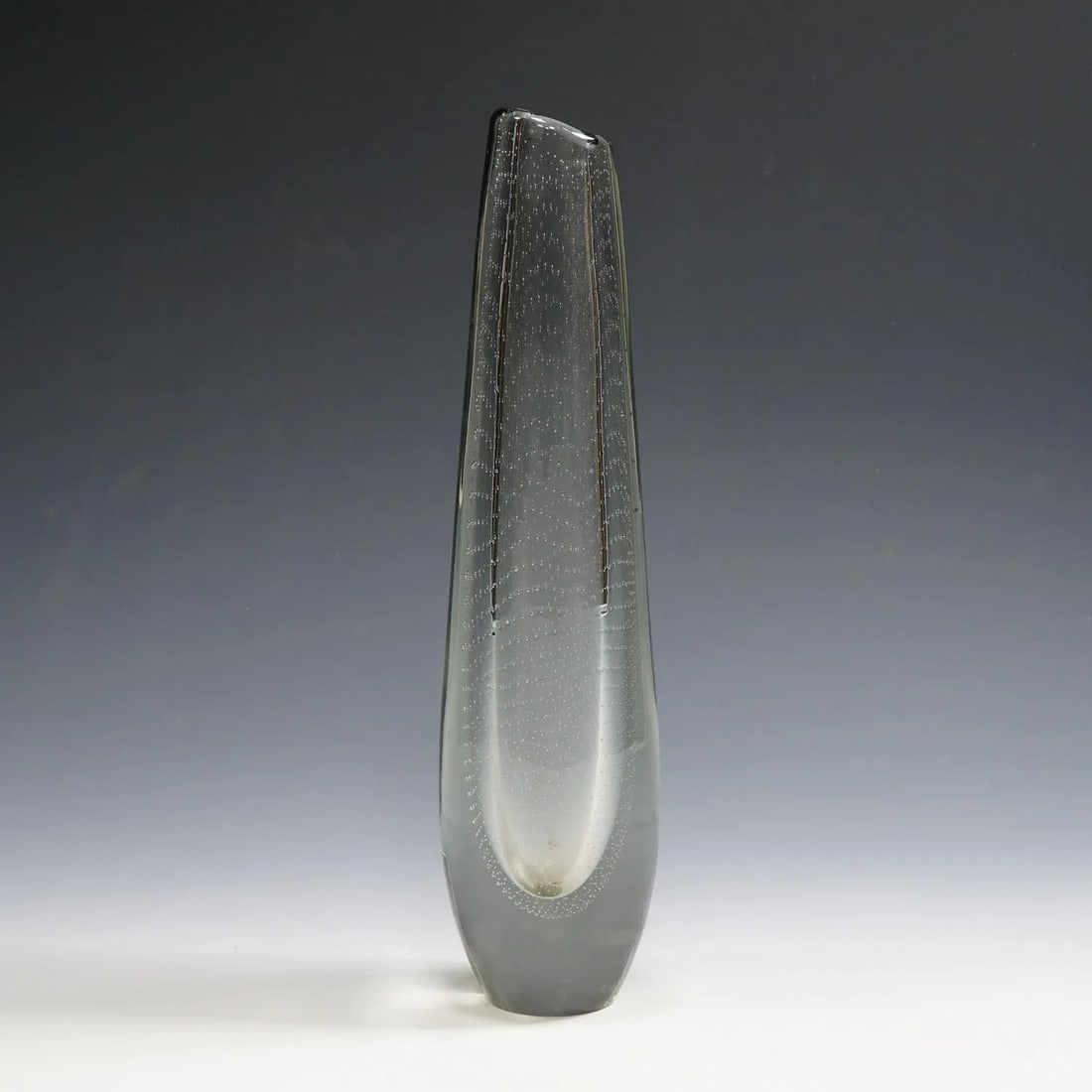 Vintage Art Glass Vase by Gunnel Nyman for Nuutajarvi Notsio 1940s - 7
