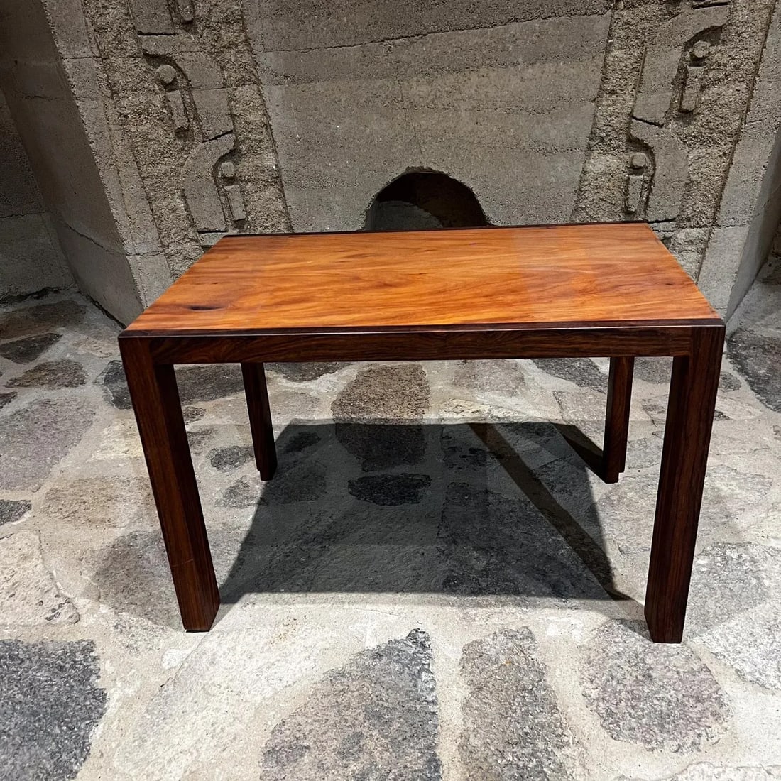 Mid-Century Modern Studio Side Table Solid Rosewood & Mahogany - 6
