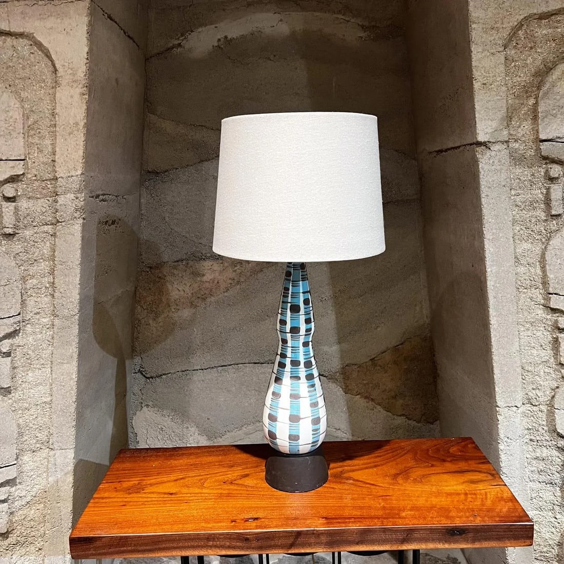 1970s Ceramic Table Lamp Style Marcello Fantoni Italy - 3