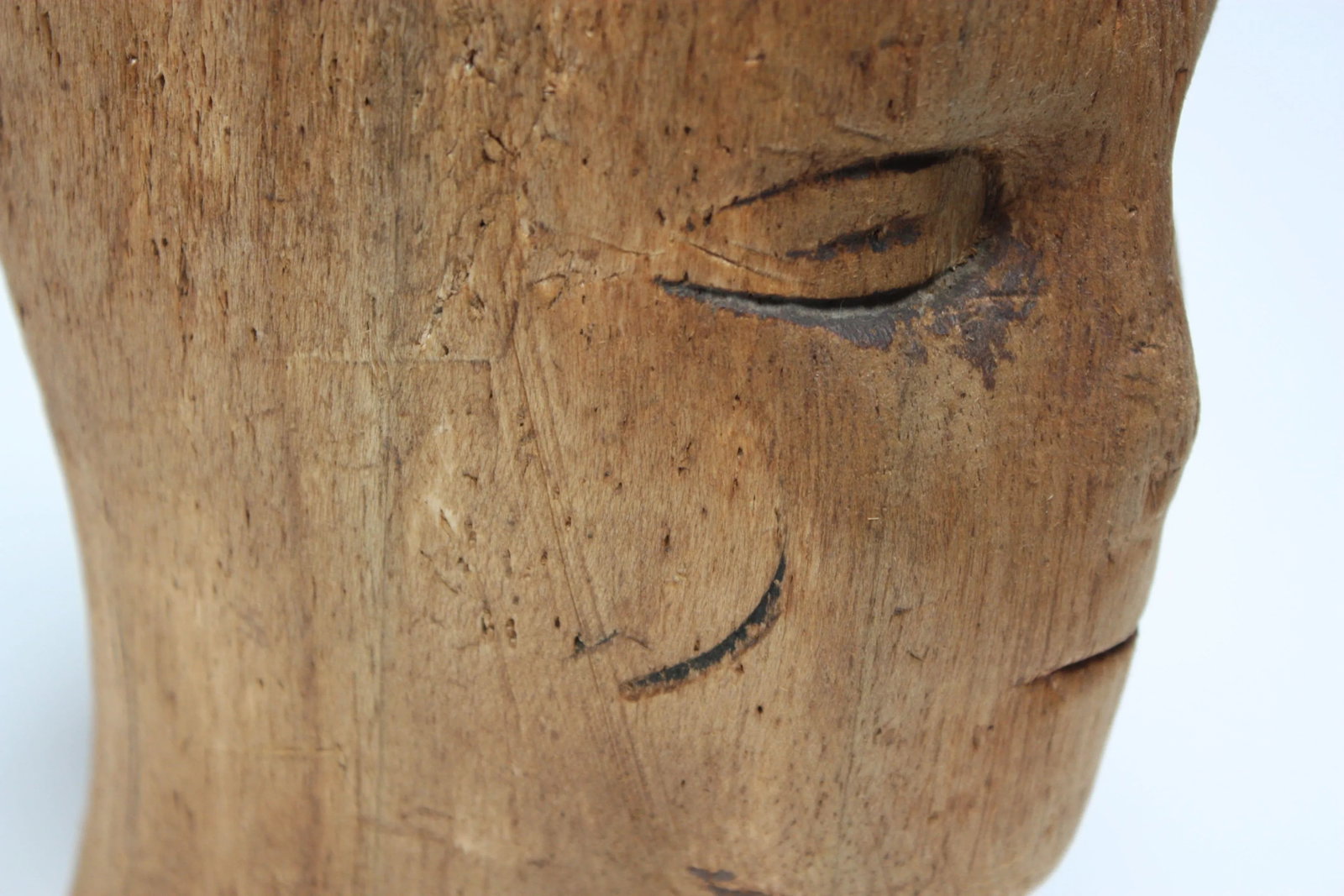 1930s Primitive Cork Mannequin Display Head - 11