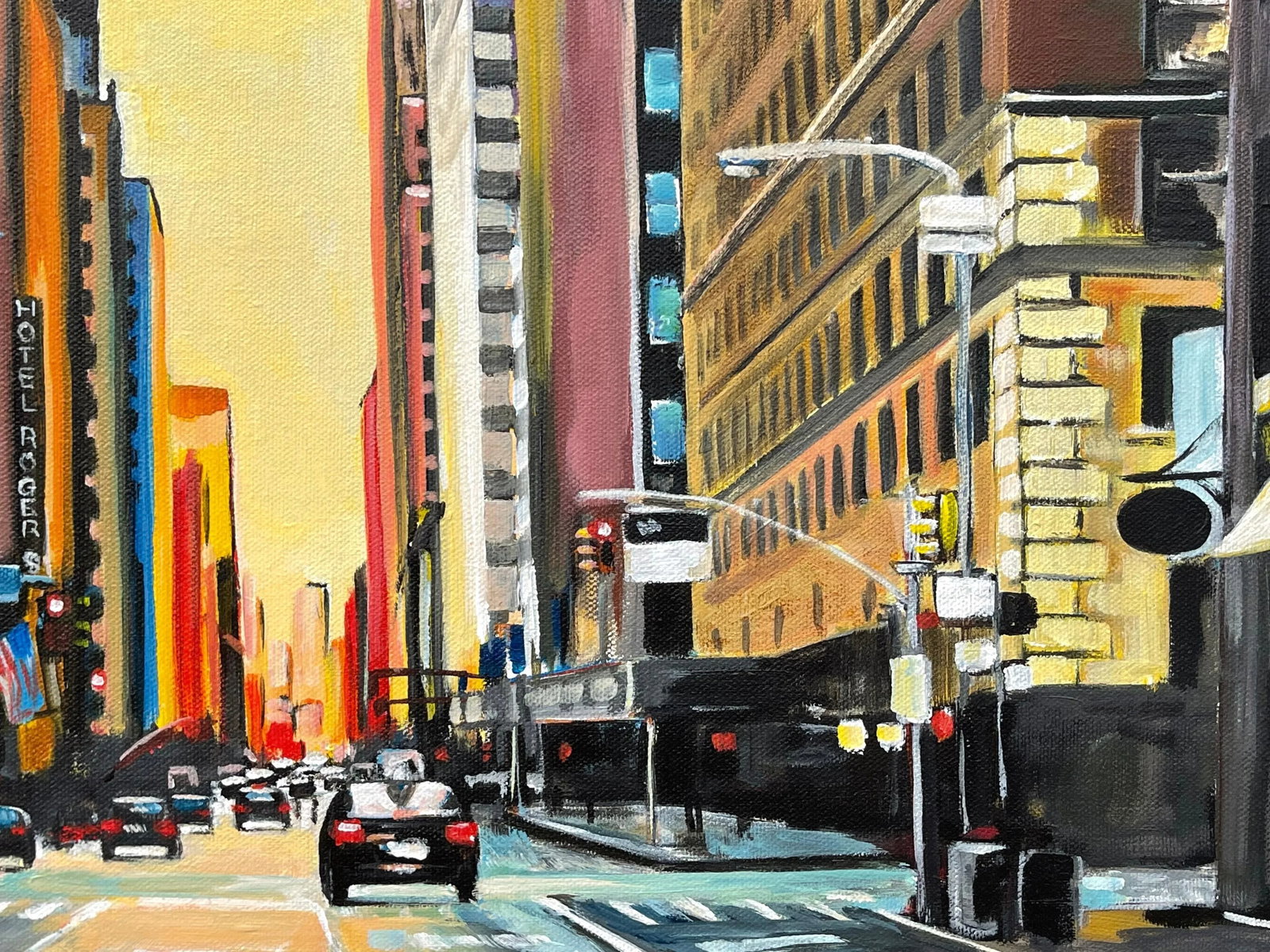 Chrysler Building 42nd Street New York City at Sunset With Golden Yellow Sky by Contemporary British - 10