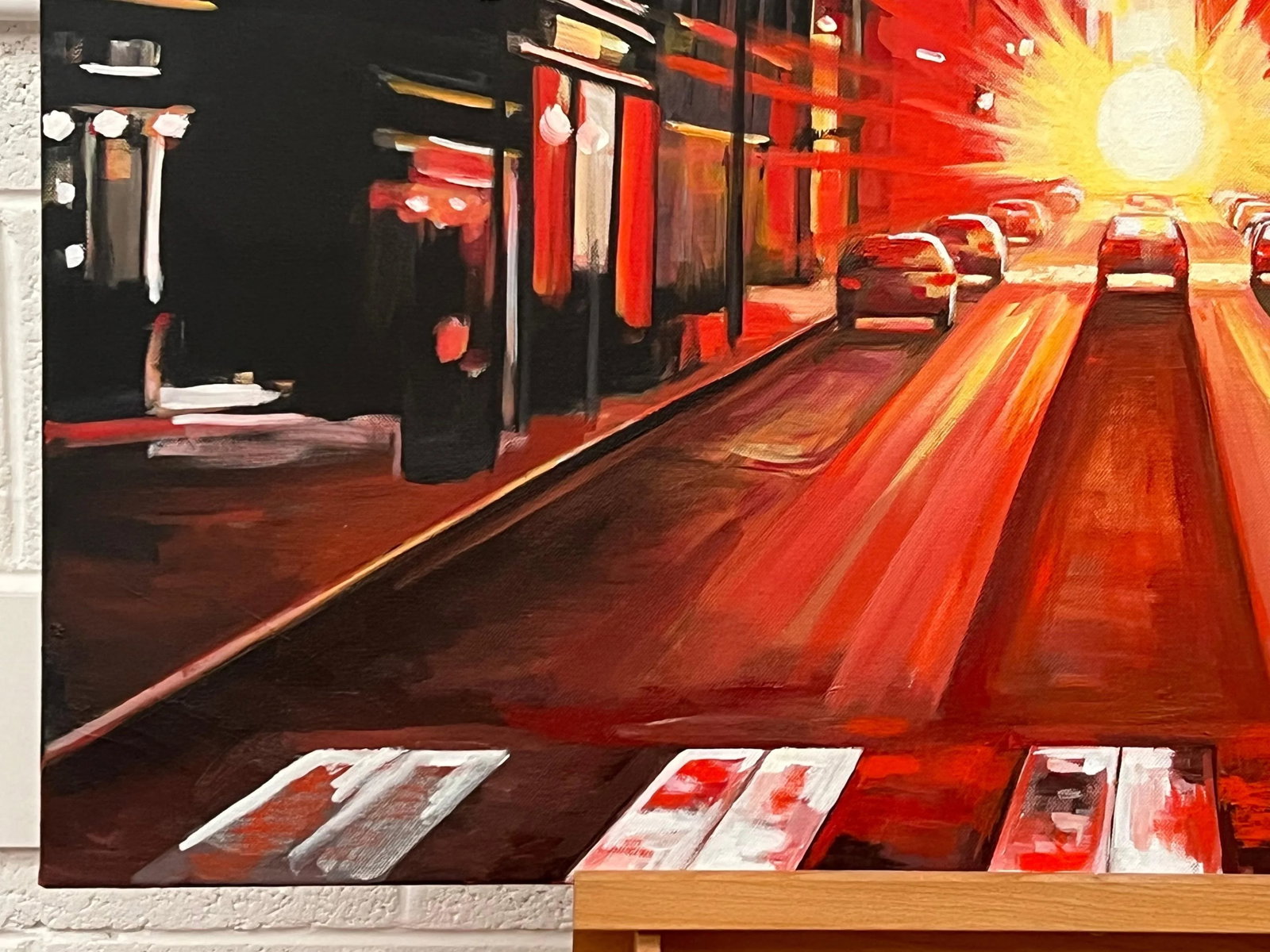 Manhattan Henge New York City Dramatic Sunset - Unique Original Cityscape Art by British Contemporar - 9
