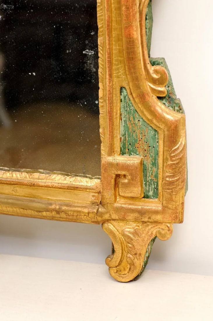 French Louis XVI Period 18th Century Gilded Mirror with Carved Musical Allegory - 9