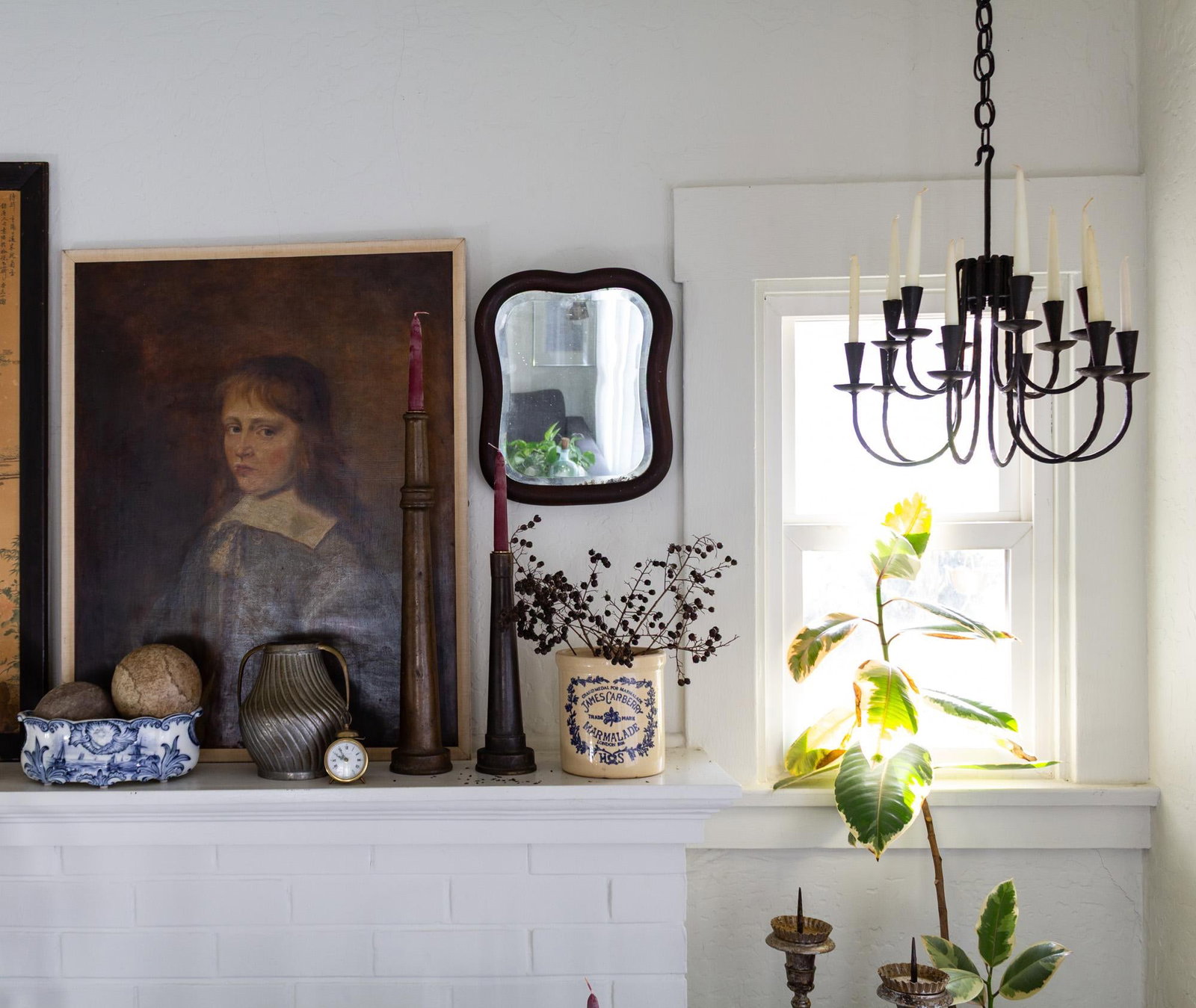 Scandinavian Brutalist Blackened Iron Hanging Candelabra | Made in Sweden - 3