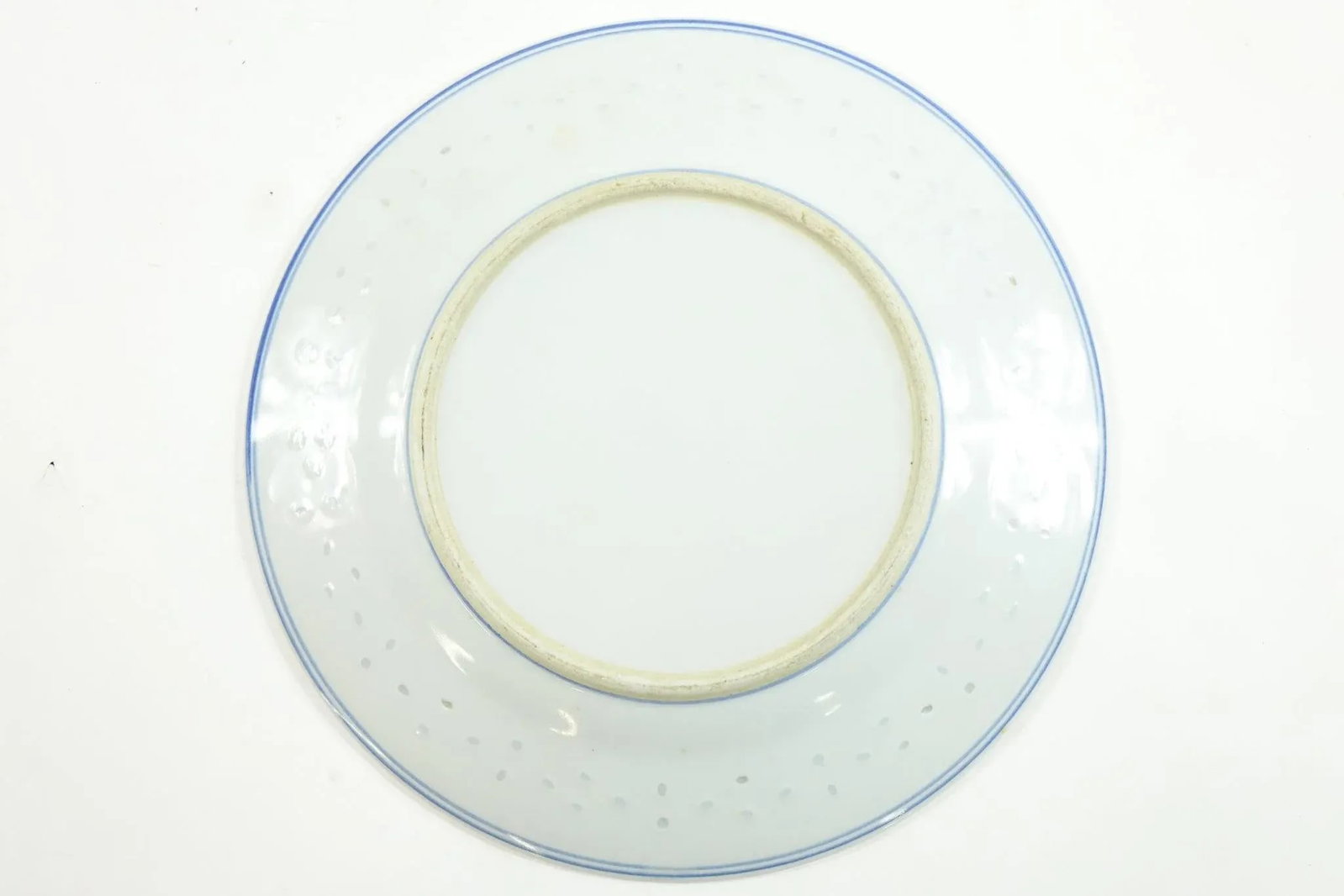 Vintage Chinese Blue and White Porcelain Plates With Dragon Design- Set of 3 - 3