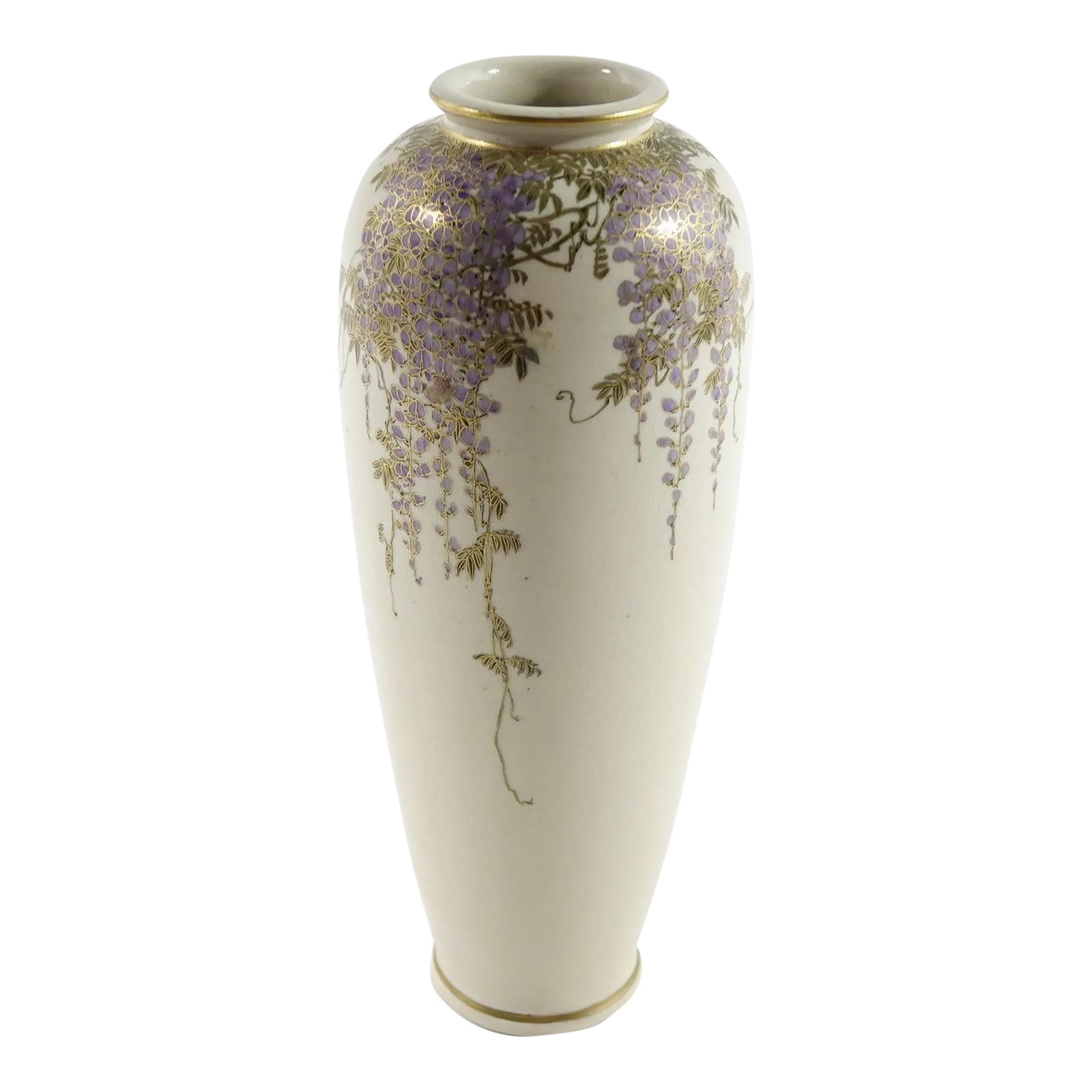 Mid 20th Century Decorated Asian Porcelain Vase: Beautiful Decorated Asian Porcelain Vase – 4Êº × 4Êº × 10Êº This exquisitely decorated Asian porcelain vase showcases a delicate balance of elegance and
