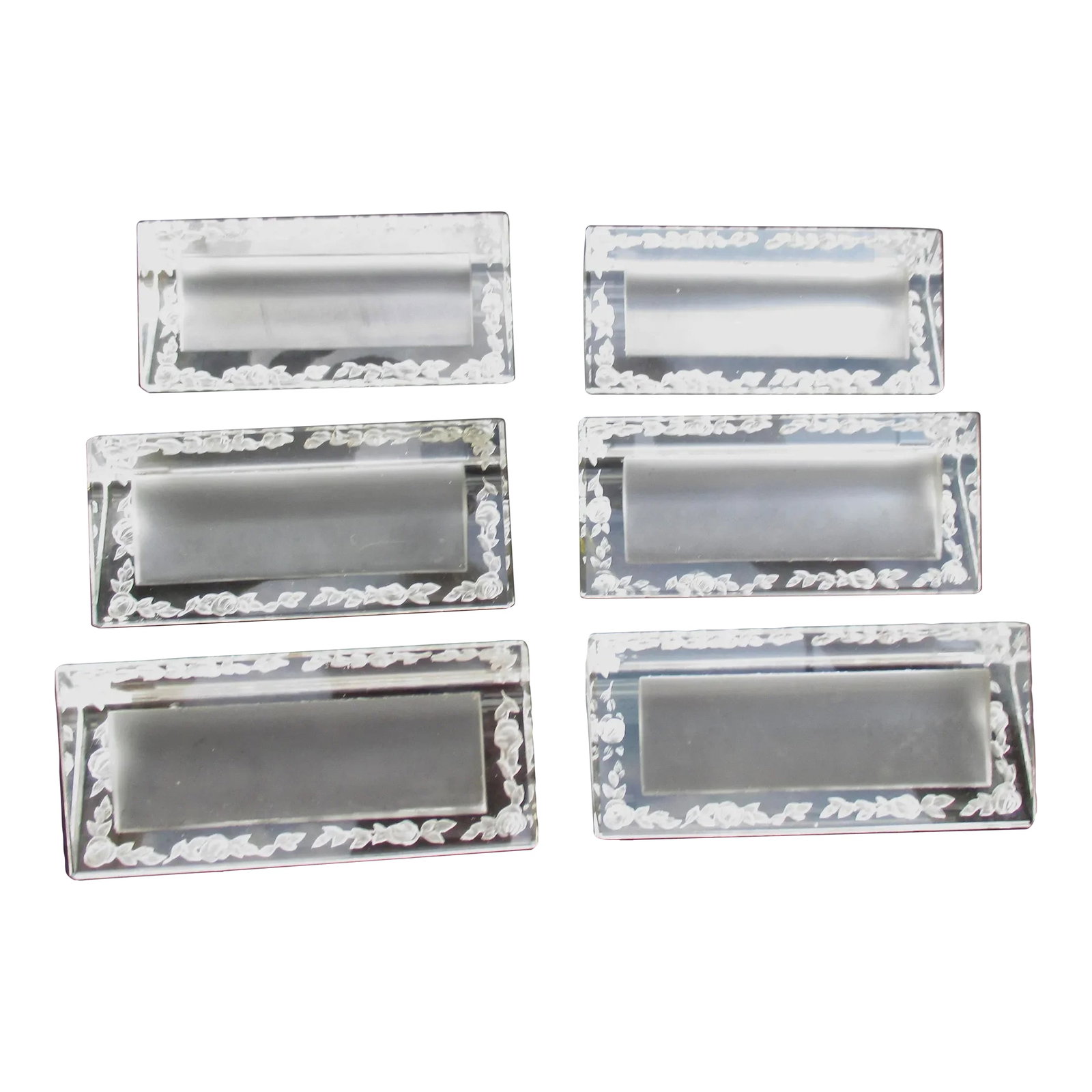 Vintage Lalique Crystal Place Card Settings - a Set of 6 (1 of 7)
